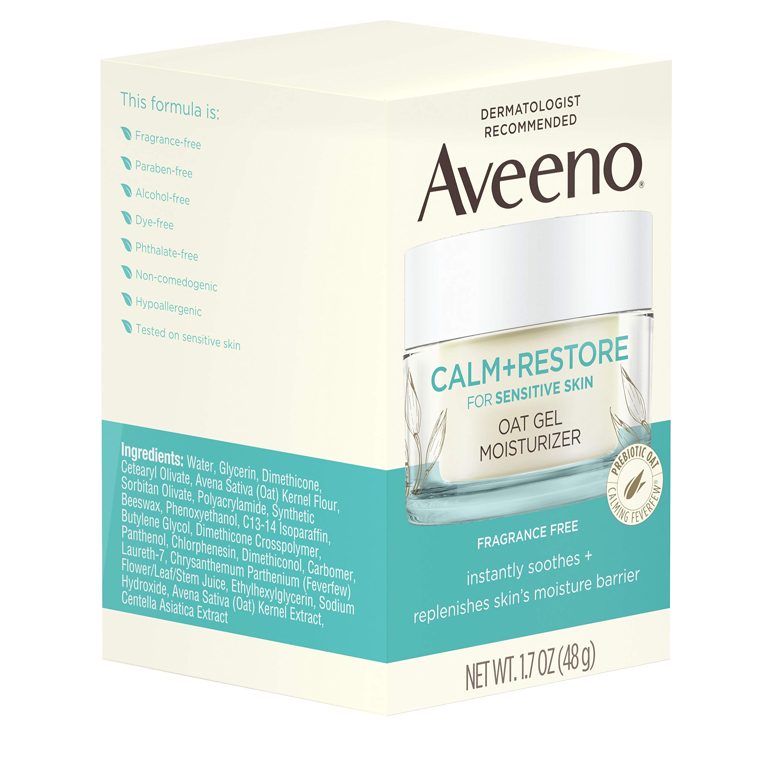 Foto 5 pulgar | Hidratante Facial Aveeno Calm + Restore Oat Gel 50 Ml X5 - Venta Internacional.