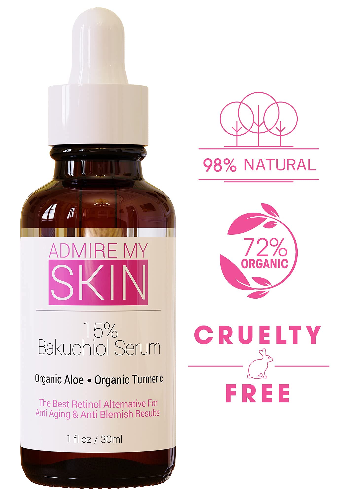 Foto 4 pulgar | Sérum Admire My Skin Bakuchiol, Alternativa Al Retinol Natural, 30 Ml - Venta Internacional.