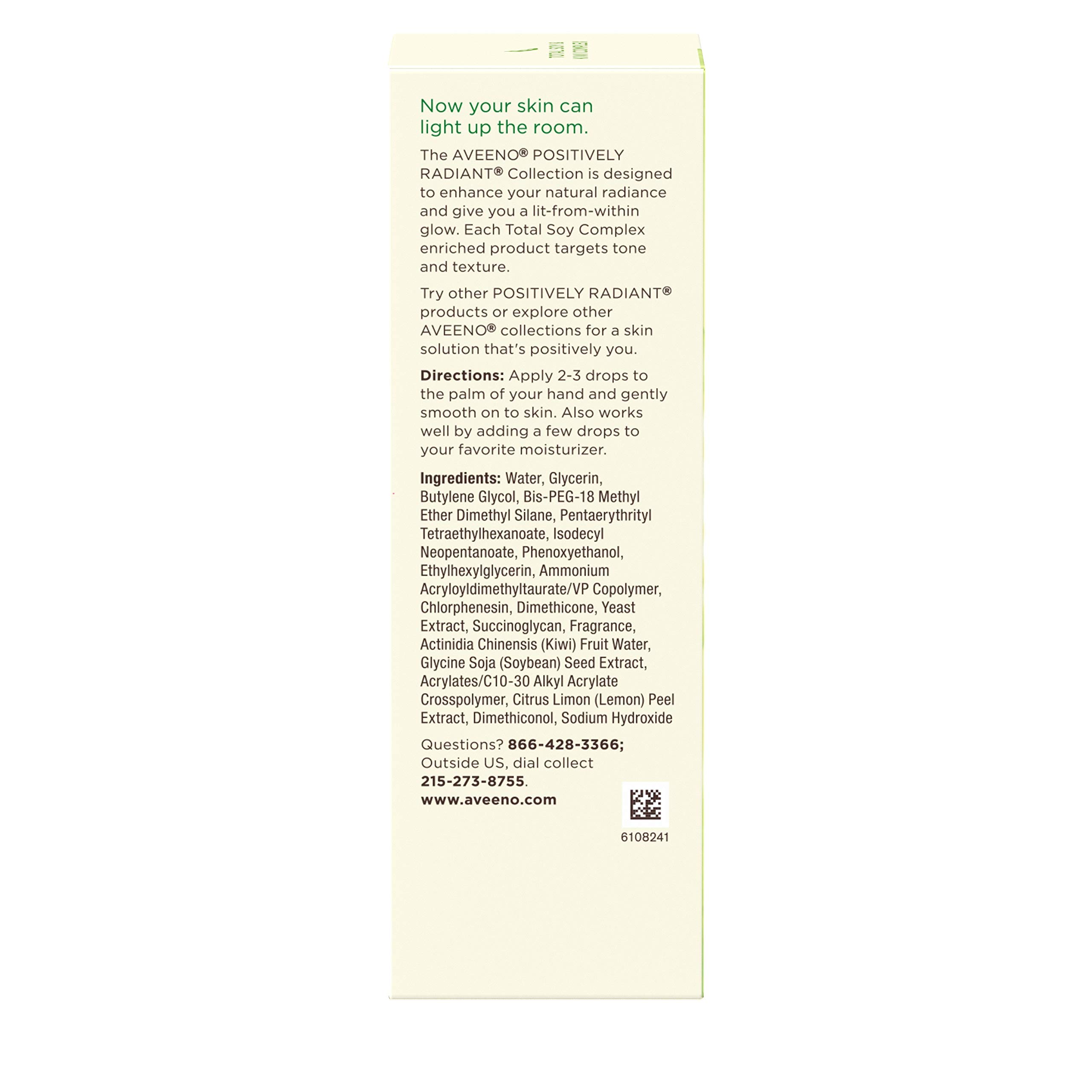 Foto 8 pulgar | Sérum Facial Hidratante Aveeno Positively Radiant 40 Ml - Venta Internacional.