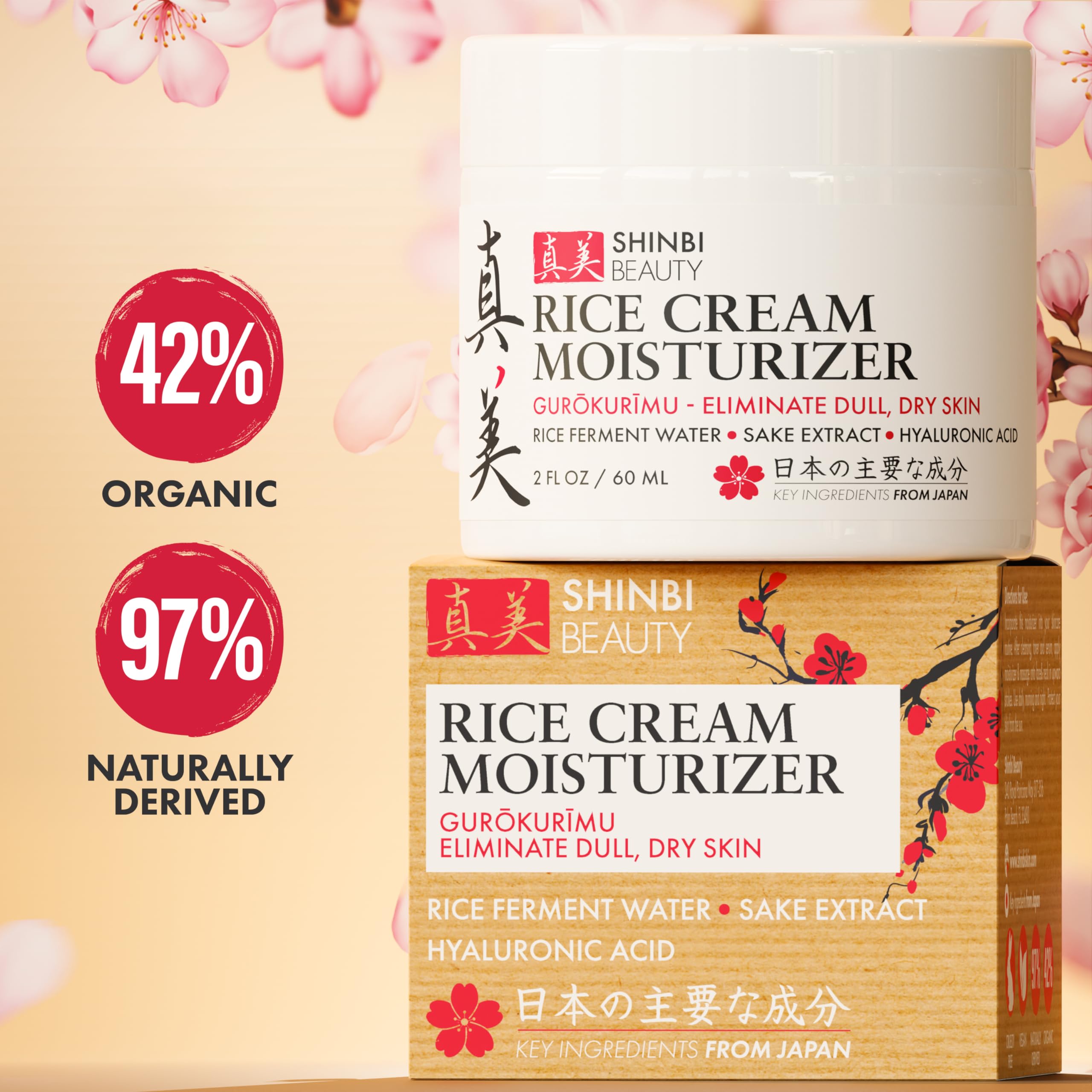Foto 4 pulgar | Crema Hidratante De Arroz Shinbi Beauty Con Fermento De Arroz, 60 Ml - Venta Internacional.