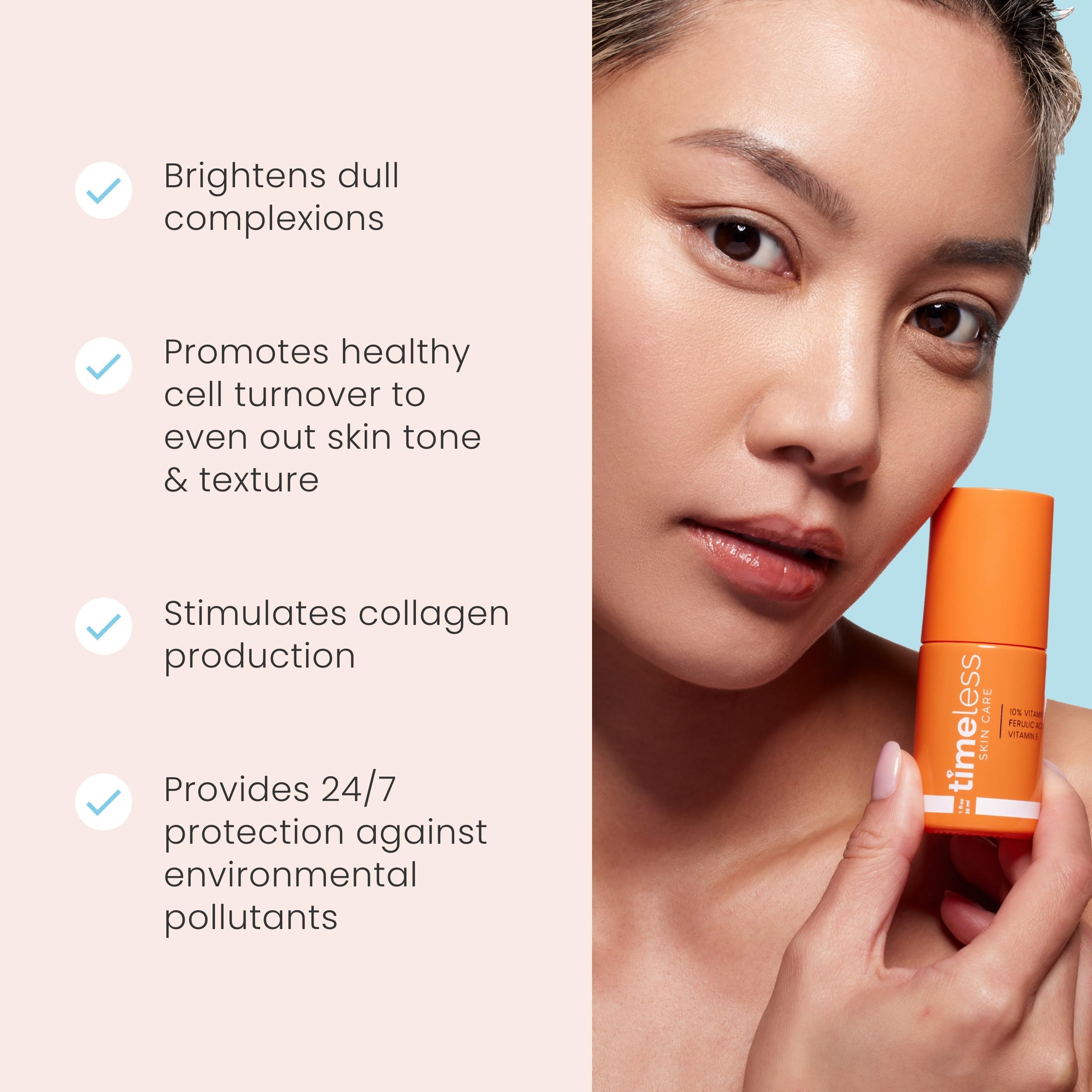 Foto 3 | Sérum Timeless Skin Care Con Vitamina C 10% Con Vitamina E Y Ácido Ferúlico - Venta Internacional.