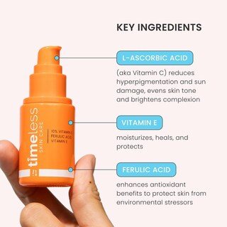 Foto 4 | Sérum Timeless Skin Care Con Vitamina C 10% Con Vitamina E Y Ácido Ferúlico - Venta Internacional.