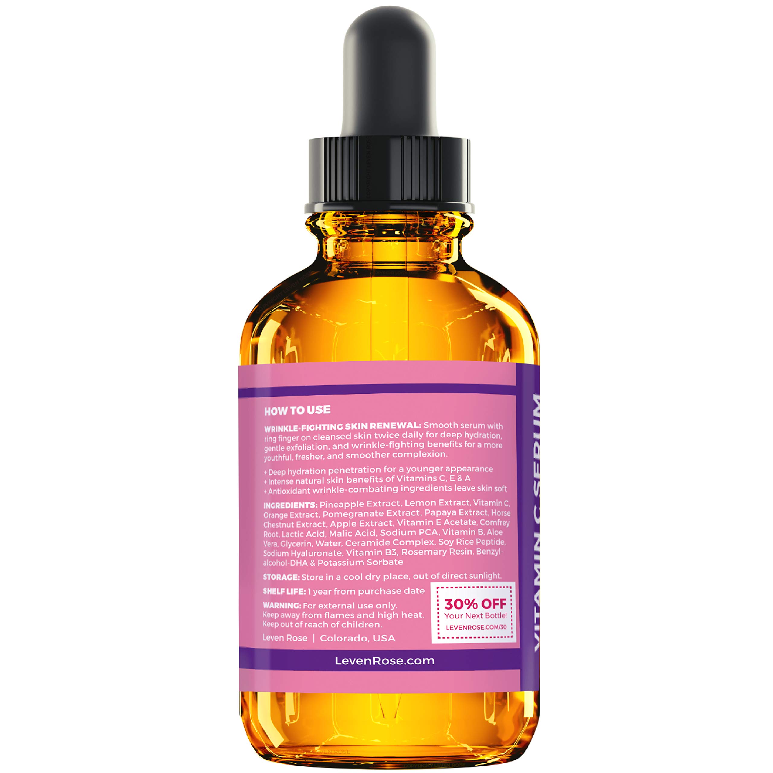 Foto 8 pulgar | Eliminador De Manchas Oscuras Serum Leven Rose Con Vitamina C, 30 Ml - Venta Internacional.