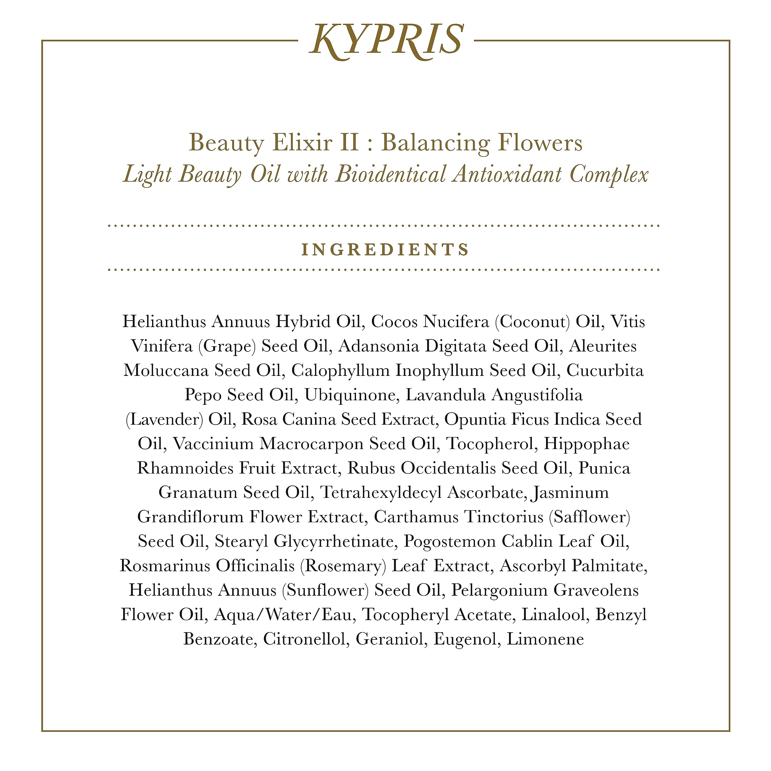 Foto 7 pulgar | Aceite Facial Hidratante Kypris Beauty Elixir Ii 47ml - Venta Internacional.