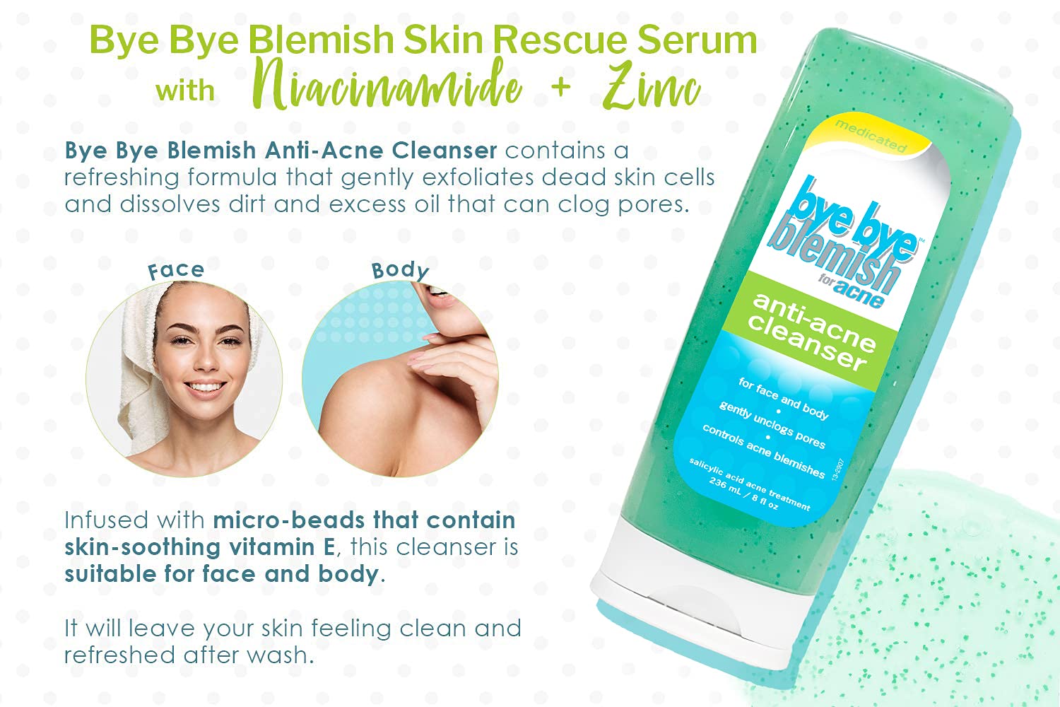 Foto 5 | Limpiador Antiacné Bye Bye Bye Para Pieles Sensibles Con Mentol, 240 Ml - Venta Internacional.