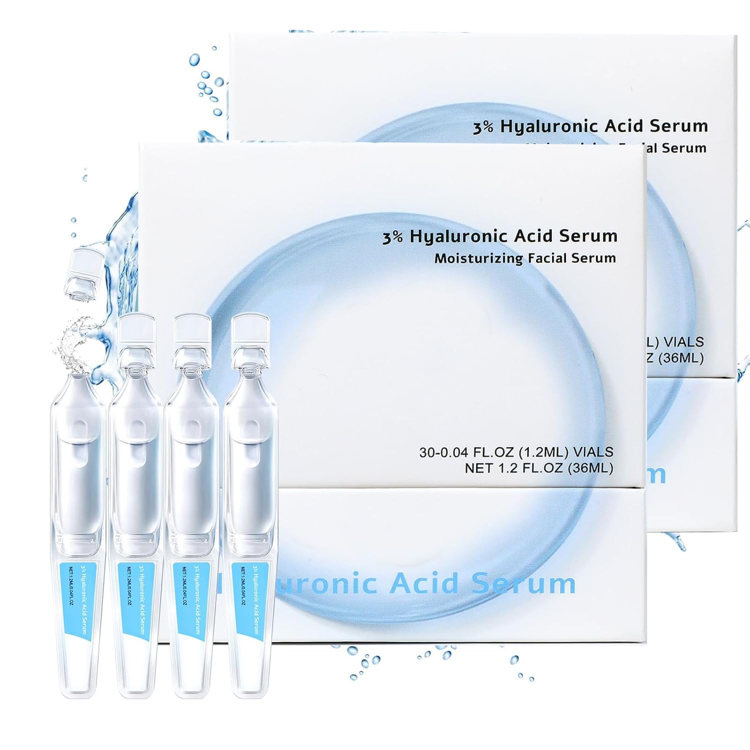 Foto 2 pulgar | Sérum De Ácido Hialurónico Ultrahidratante, 60 Ampollas, 1,2 Ml, 3%, 2 Cajas - Venta Internacional.