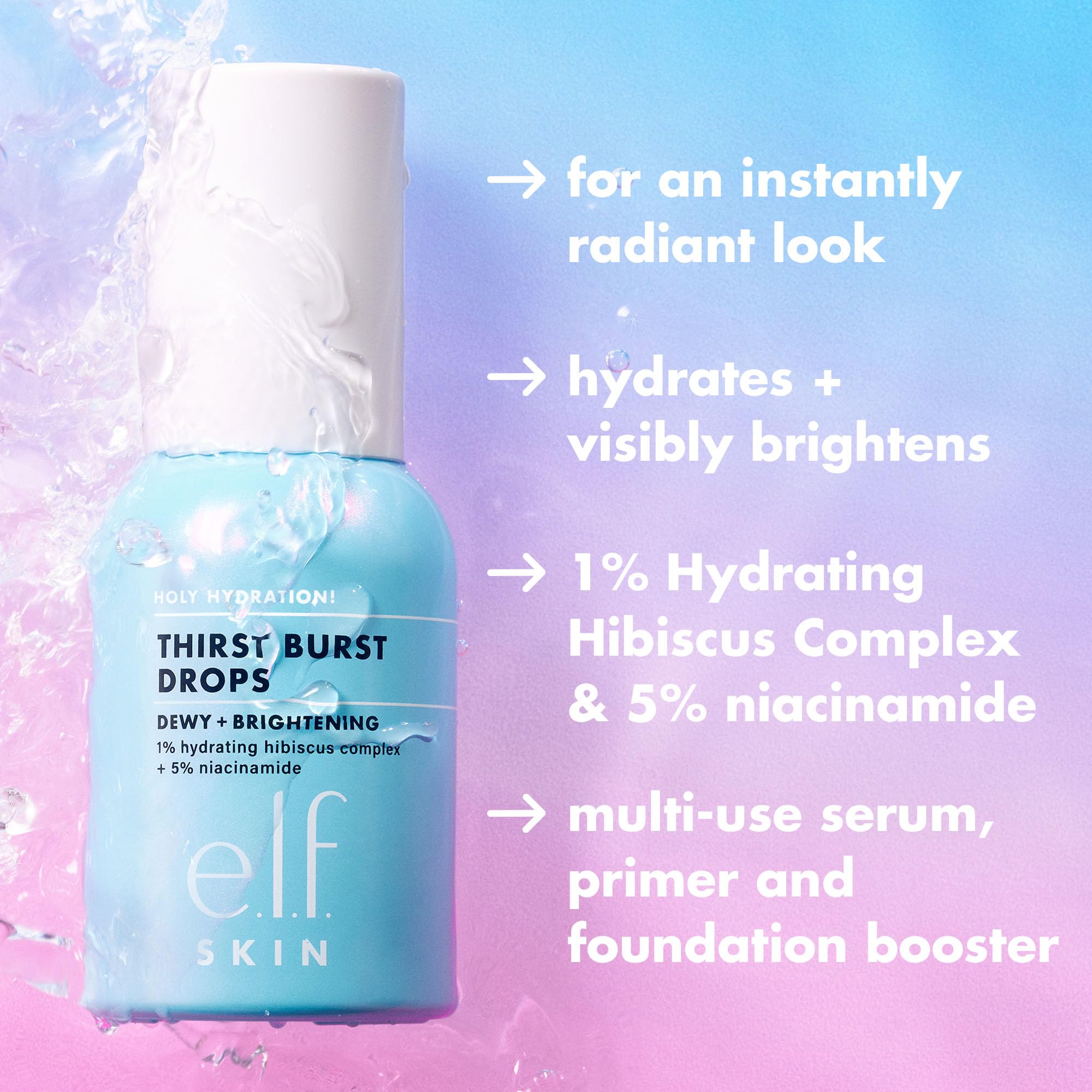 Foto 4 pulgar | Sérum E.l.f. Skin Holy Hydration! Thirst Burst Drops - Venta Internacional.