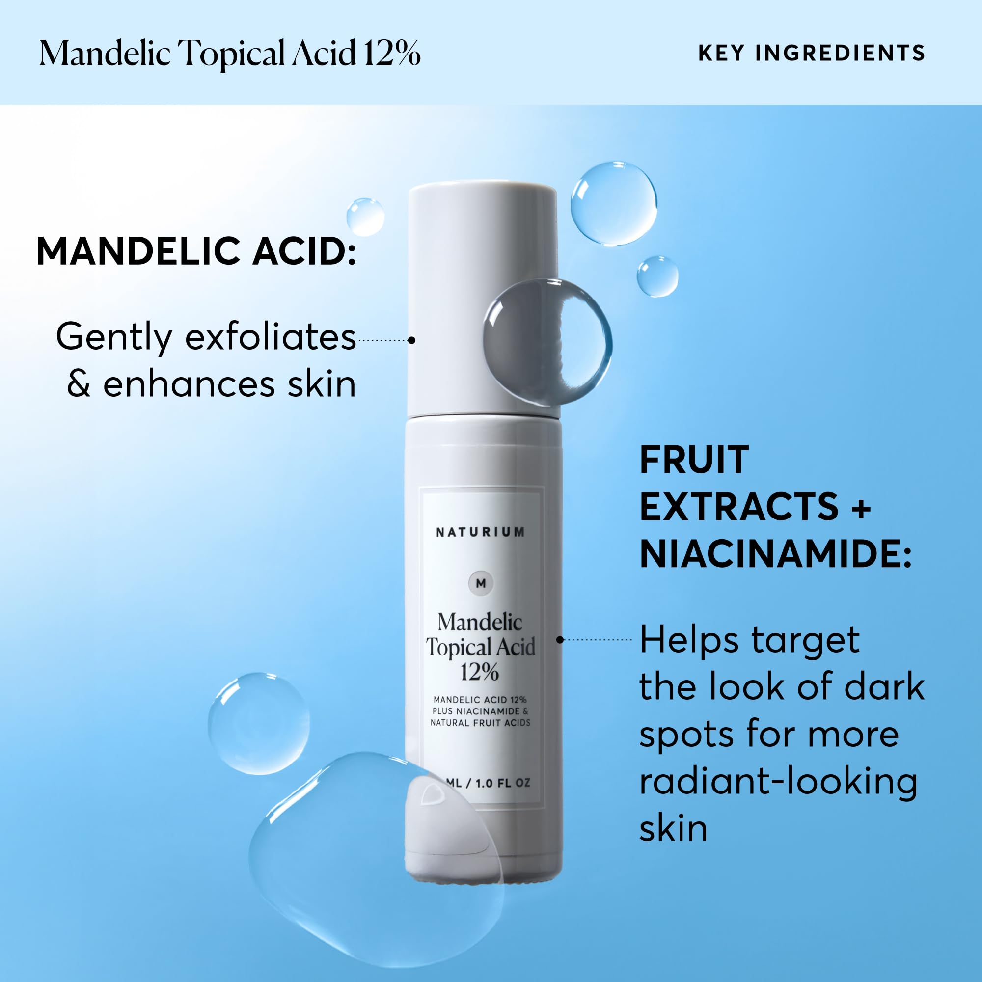 Foto 6 pulgar | Ácido Tópico Mandélico Naturium Para El Cuidado De La Piel, 12% Con Niacinamida, 30 Ml - Venta Internacional.