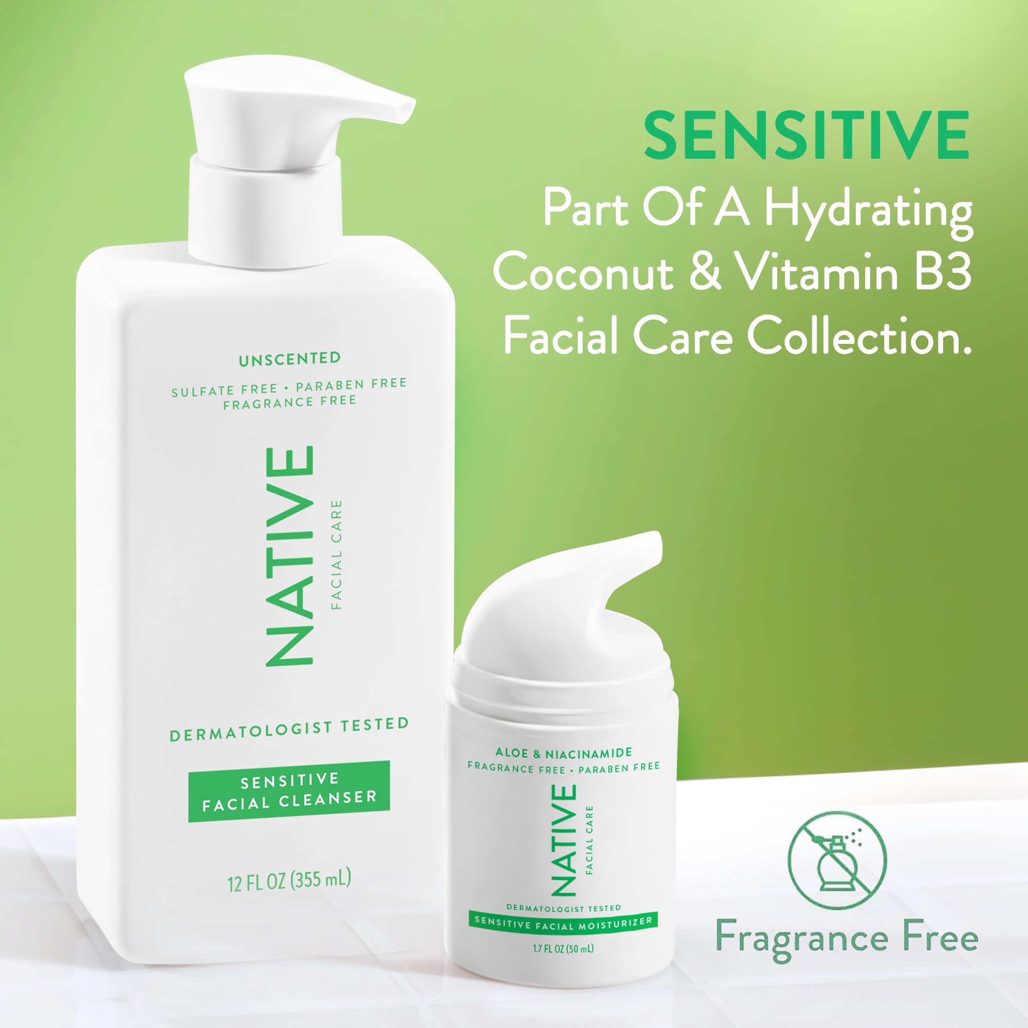 Foto 7 pulgar | Crema Hidratante Facial Native Sensitive Daily 50 Ml Con Vitamina B3 - Venta Internacional.