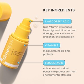 Foto 4 | Sérum Timeless Skin Care Con Vitamina C, 20% Y Vitamina E, 4 Ml - Venta Internacional.
