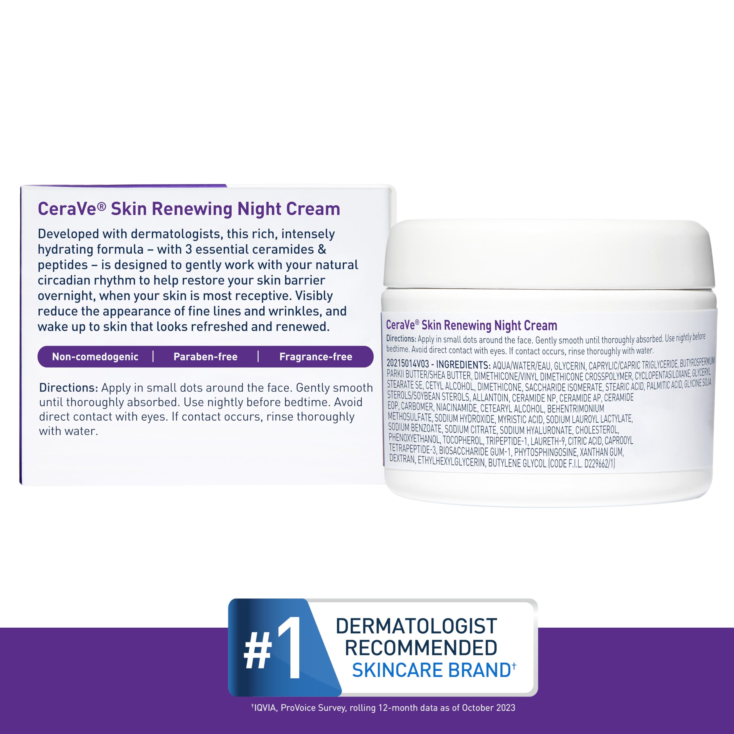 Foto 7 pulgar | Crema De Noche Cerave Skin Renewing Con Niacinamida 50 Ml - Venta Internacional.