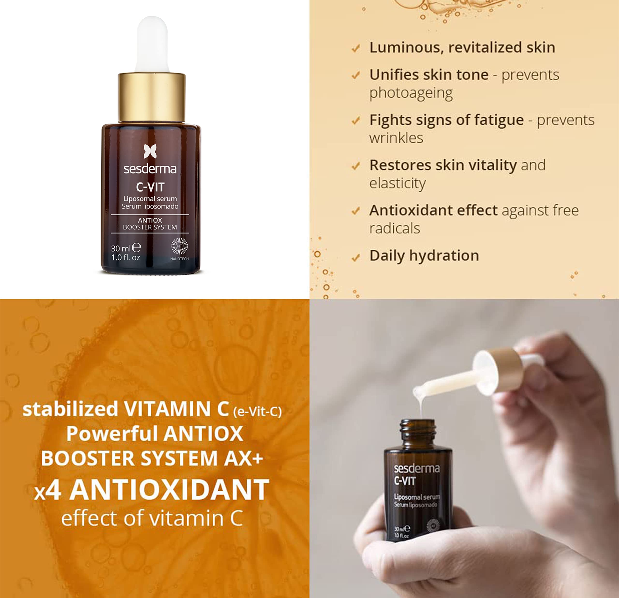 Foto 5 pulgar | Sérum Sesderma C-vit Liposomal 30 Ml Para El Cuidado De La Piel Antioxidante - Venta Internacional.