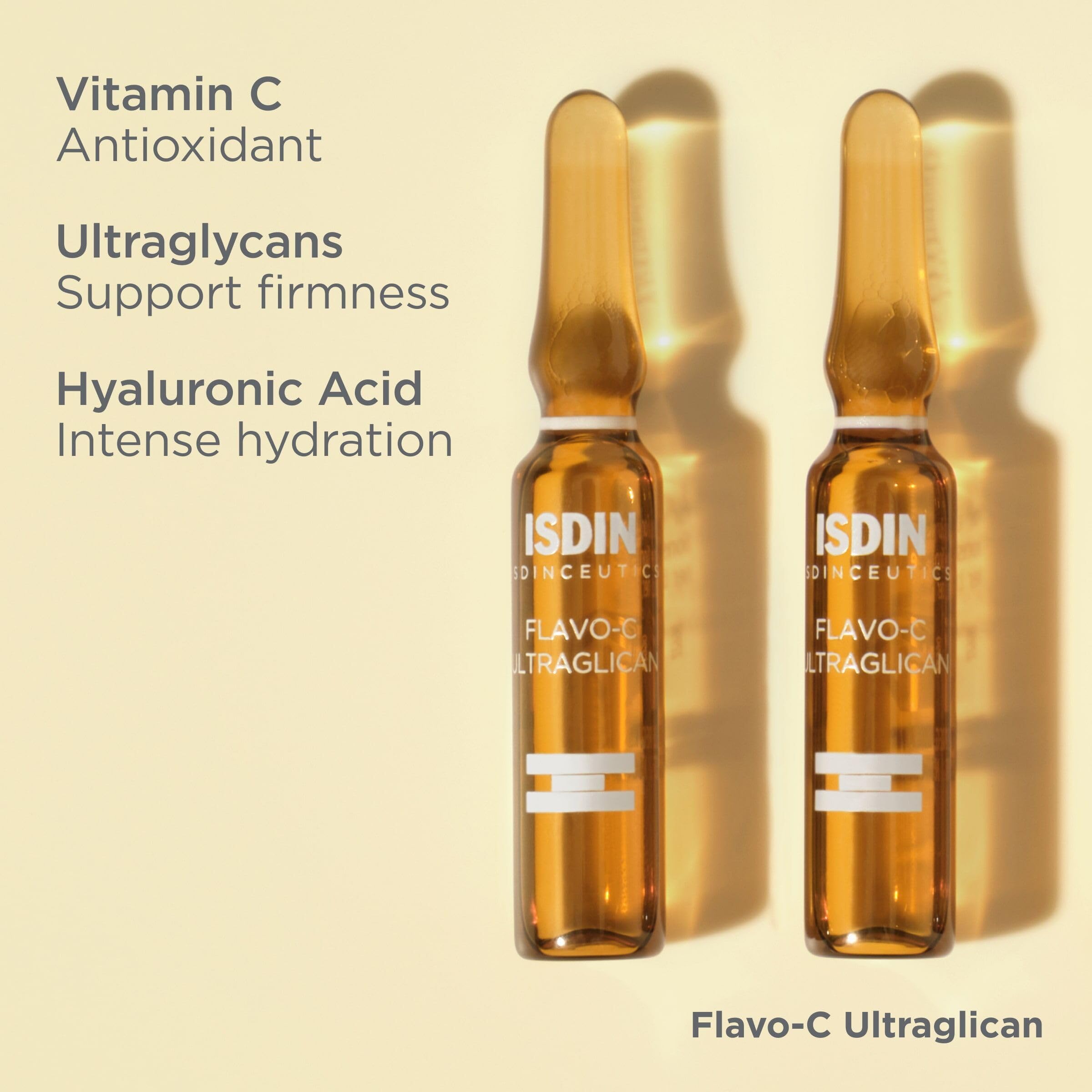 Foto 7 | Ampollas De Suero Isdin Flavo-c Ultraglican, Vitamina C, Ácido Hialurónico - Venta Internacional.