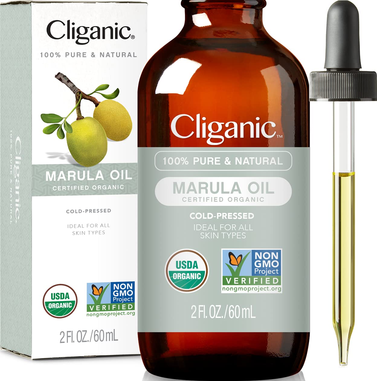 Foto 2 pulgar | Aceite De Marula Cliganic, 60 Ml, 100% Puro, Orgánico, Prensado En Frío - Venta Internacional.