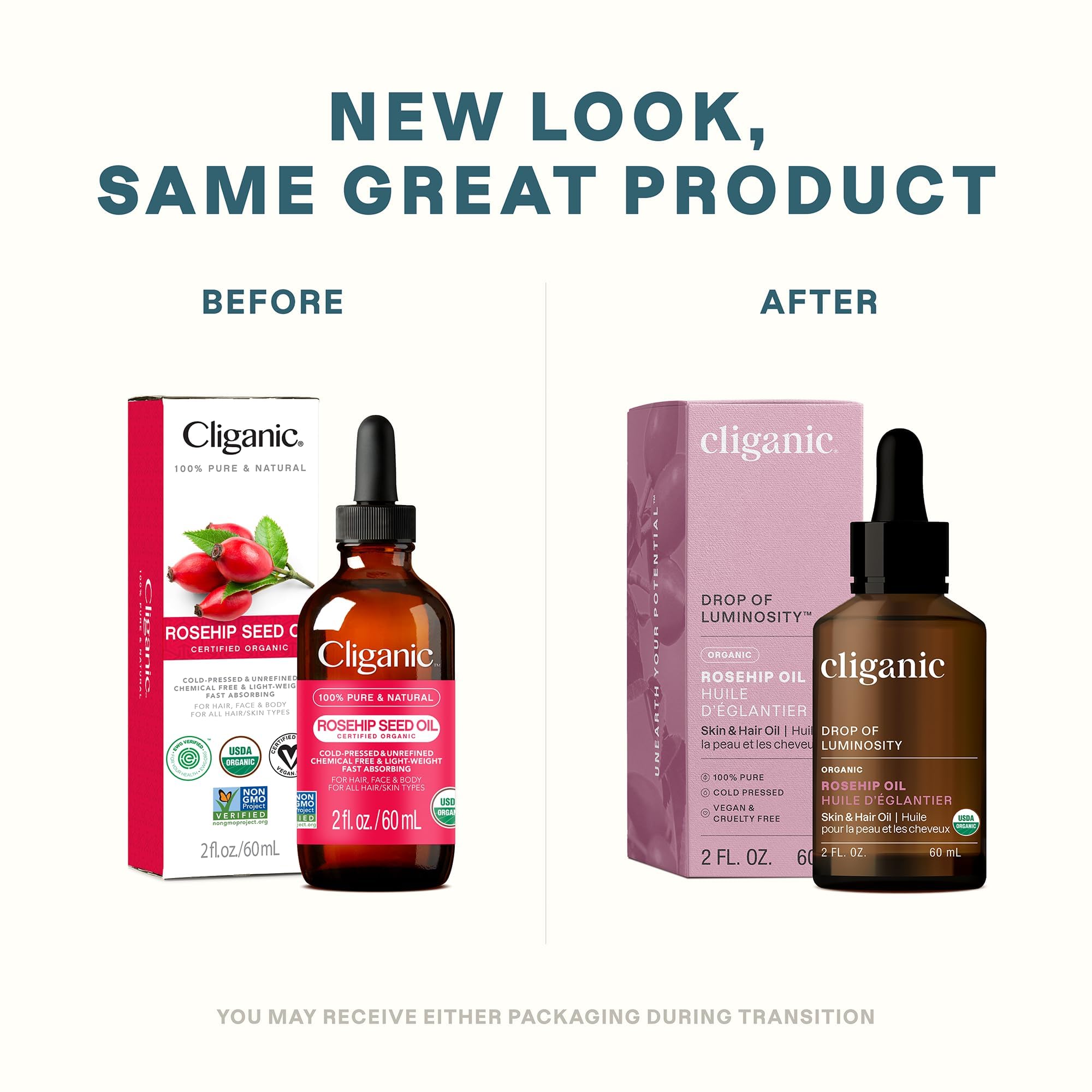 Foto 3 pulgar | Aceite De Semilla De Rosa Mosqueta Cliganic 100% Puro Orgánico Para Rostro, 30 Ml - Venta Internacional.
