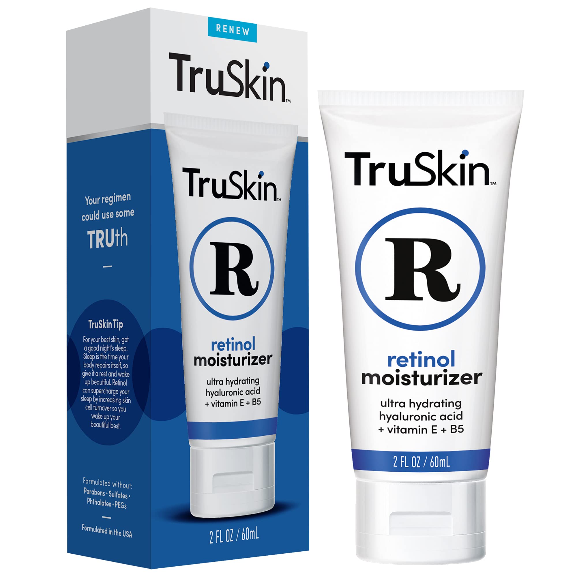 Crema Hidratante Truskin Retinol Face 60 Ml Con Ácido Hialurónico Y Vitamina E - Venta Internacional.