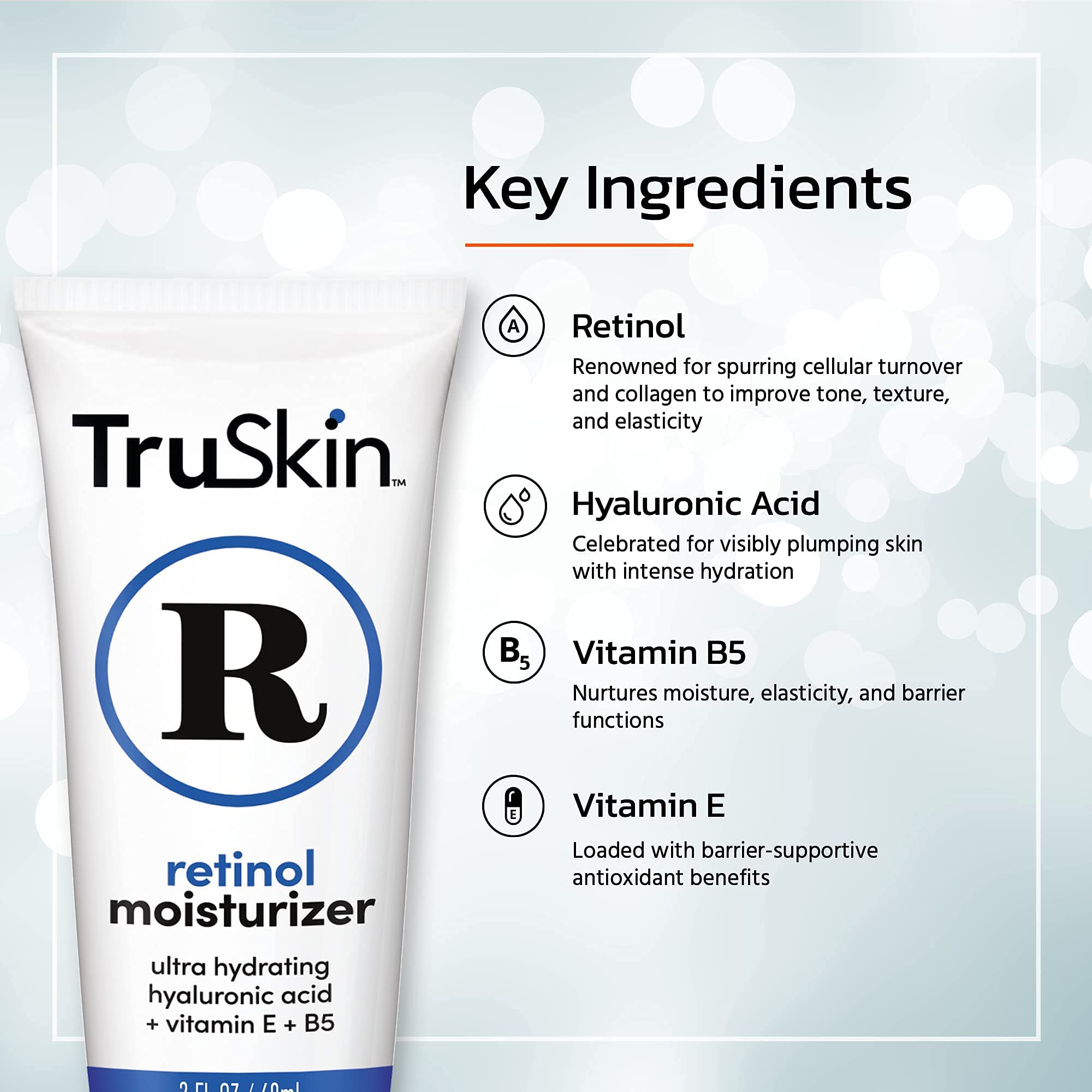 Foto 6 pulgar | Crema Hidratante Truskin Retinol Face 60 Ml Con Ácido Hialurónico Y Vitamina E - Venta Internacional.