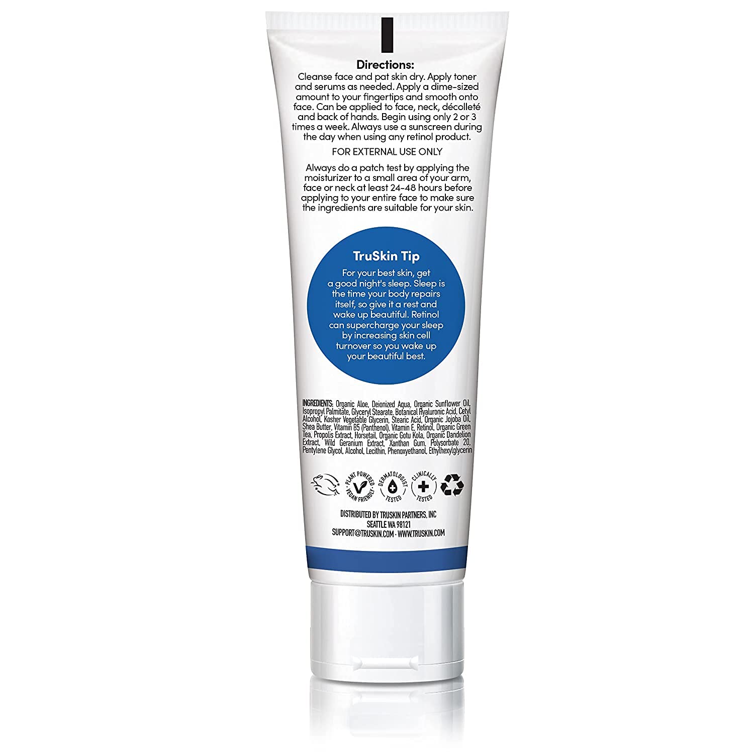 Foto 3 pulgar | Hidratante Facial Truskin Con Retinol, 120 Ml, Con Ácido Hialurónico Y Vitamina E - Venta Internacional.
