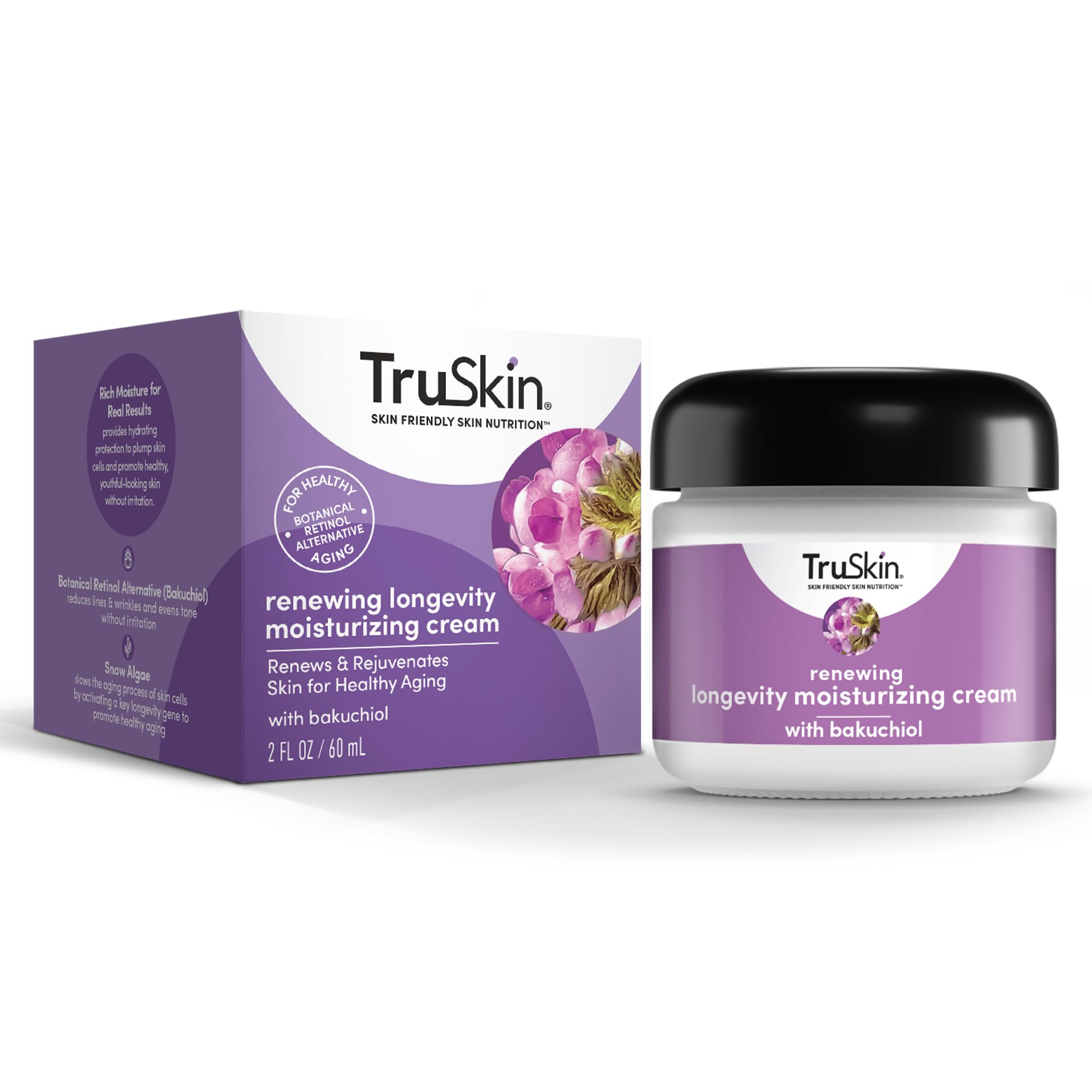 Crema Hidratante Truskin Longevity Bakuchiol Snow Algae 60 Ml - Venta Internacional.