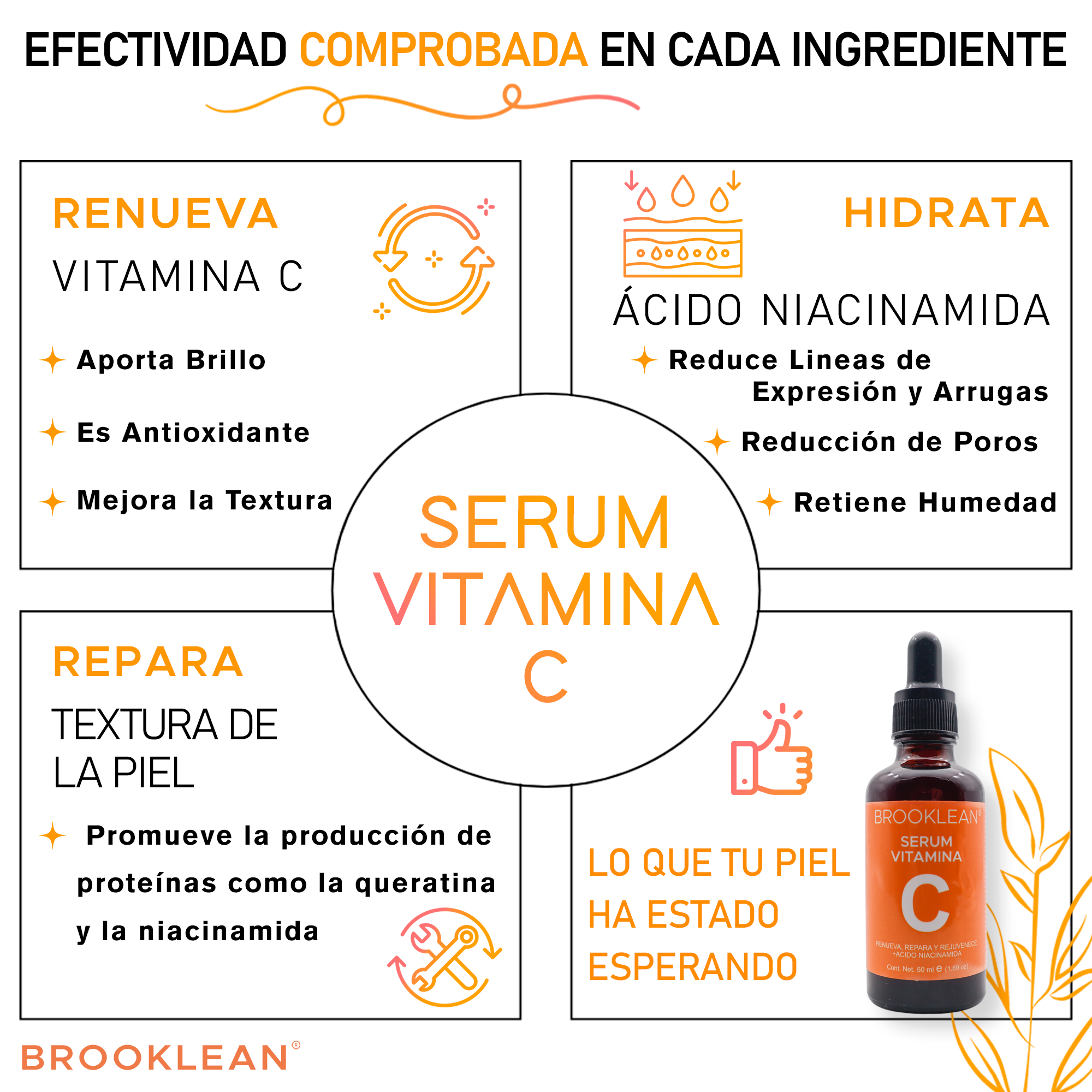 Foto 6 pulgar | Brooklean Serum Con Vitamina C