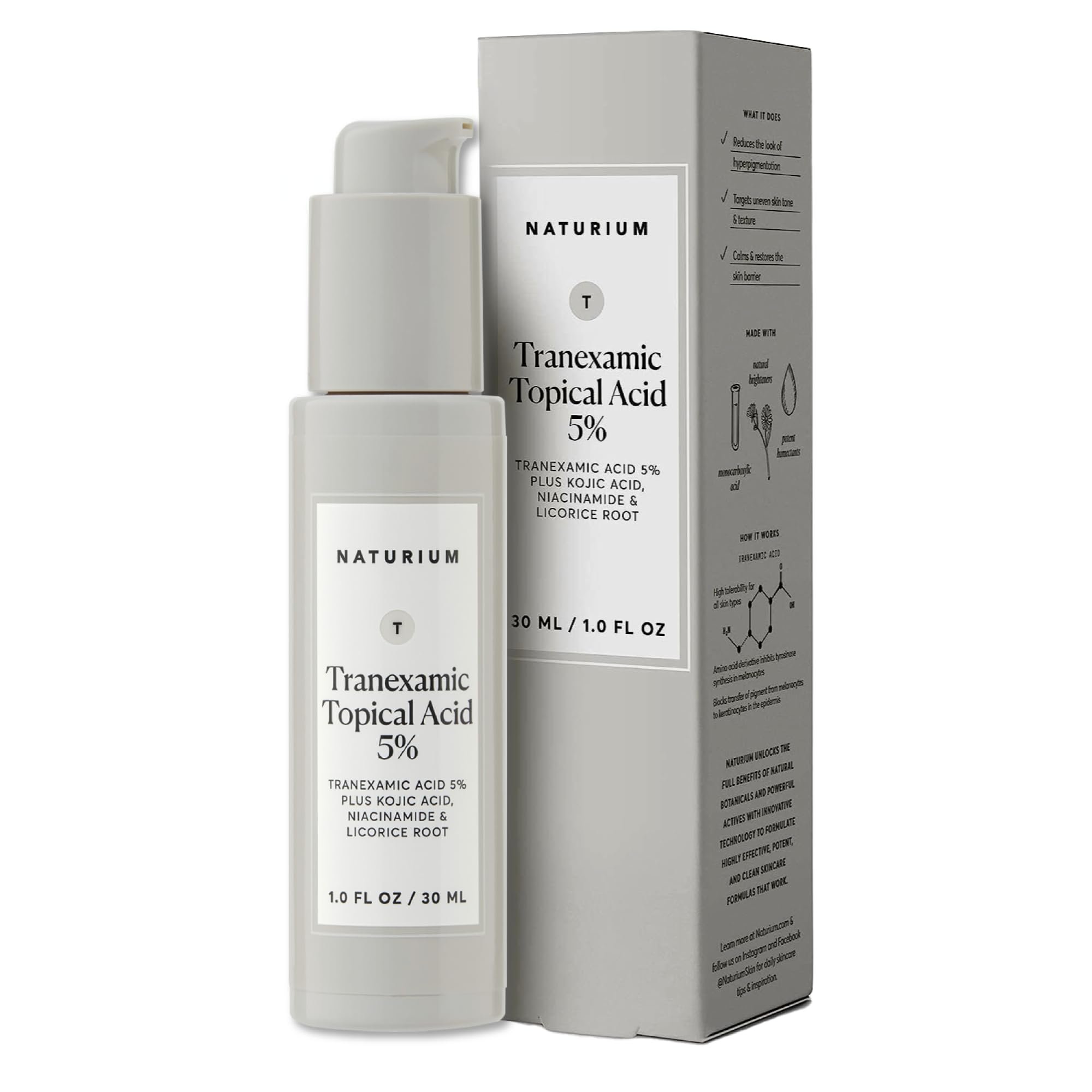 Sérum Naturium De Ácido Tranexámico Al 5% Con Ácido Kójico 30 Ml - Venta Internacional.