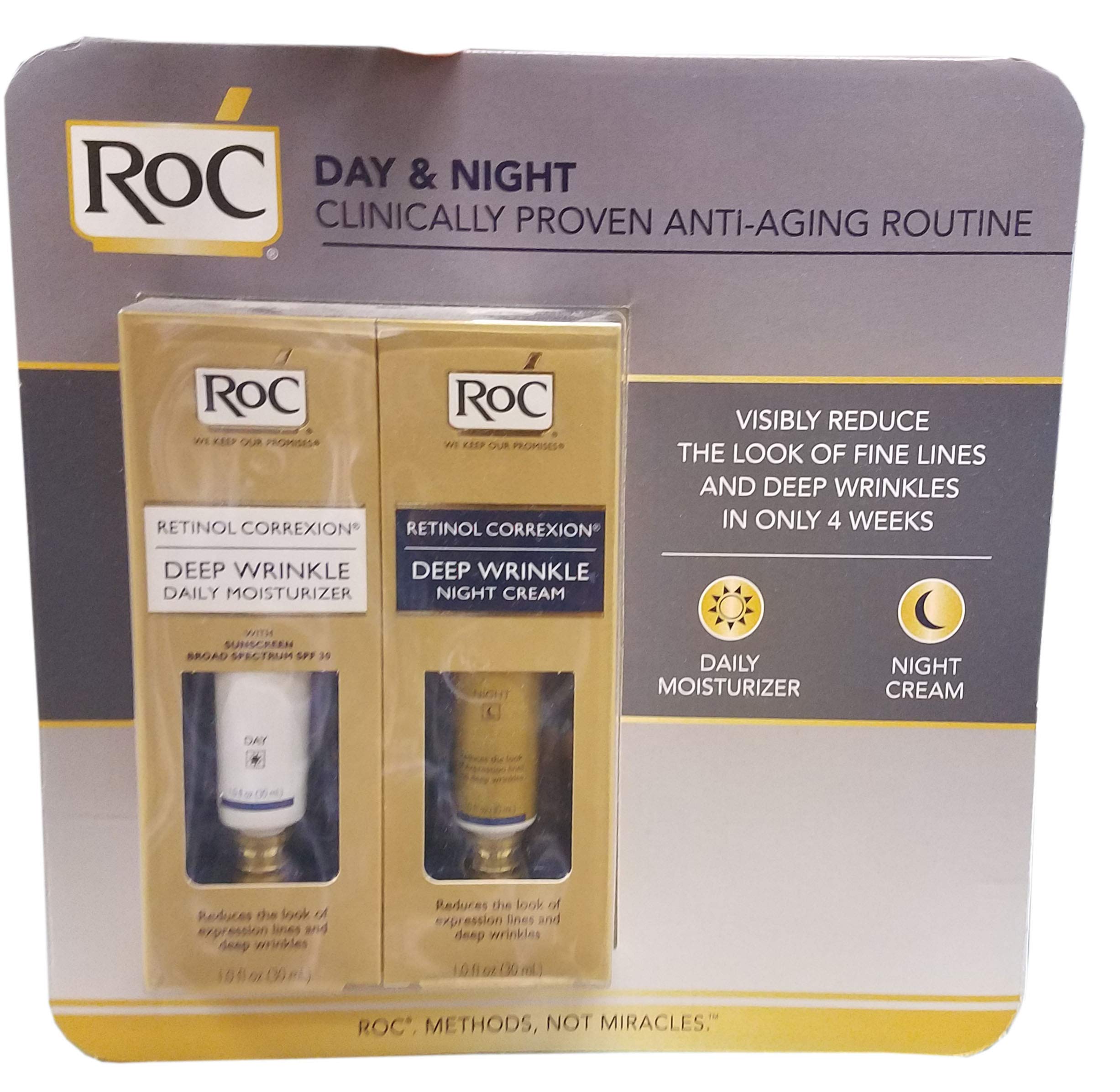 Crema Hidratante Y De Noche Roc Deep Wrinkle Spf30 60 Ml - Venta Internacional.