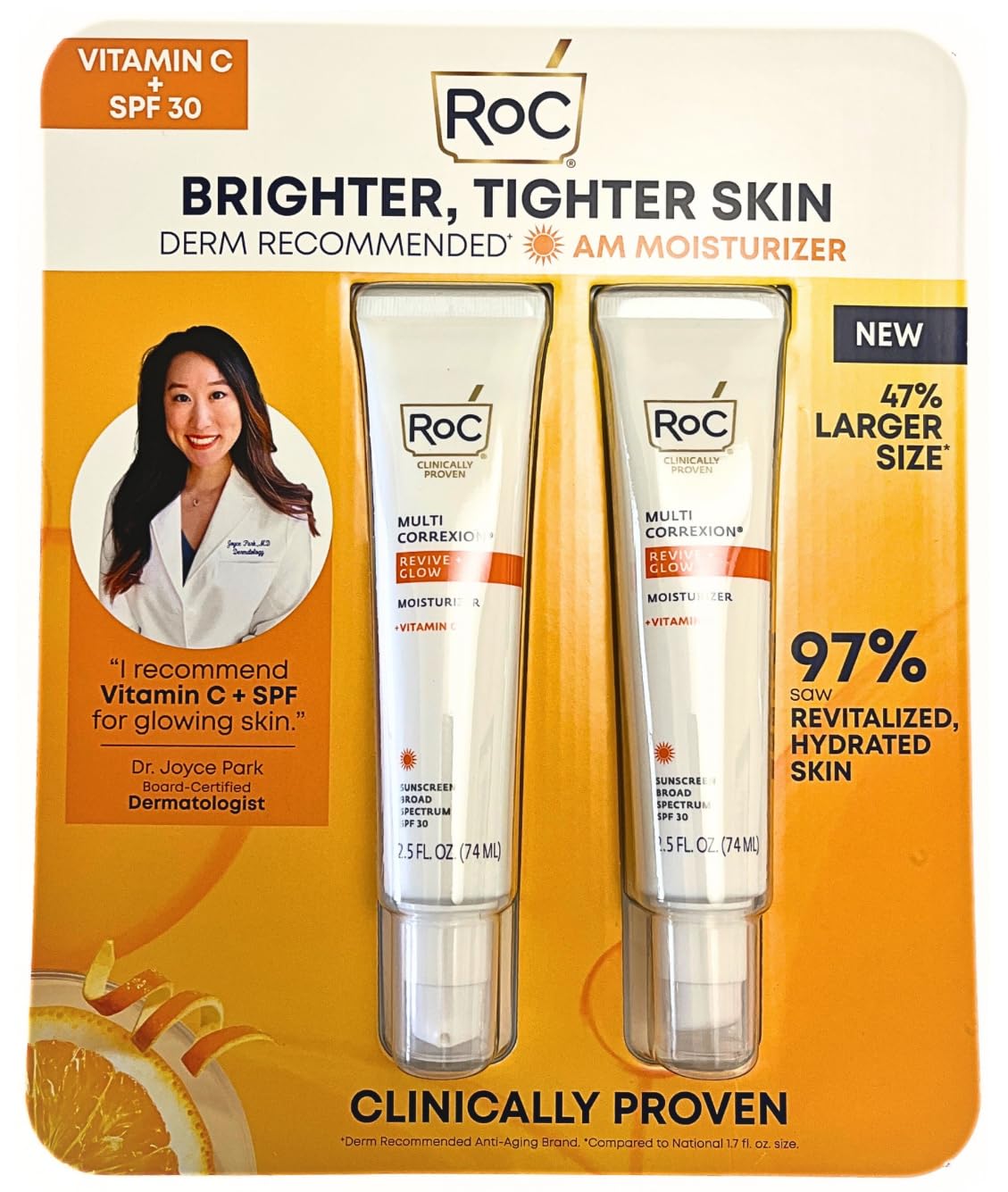 Crema Hidratante Roc Multi Correxion Revive + Glow Con Vitamina C Spf30 - Venta Internacional.