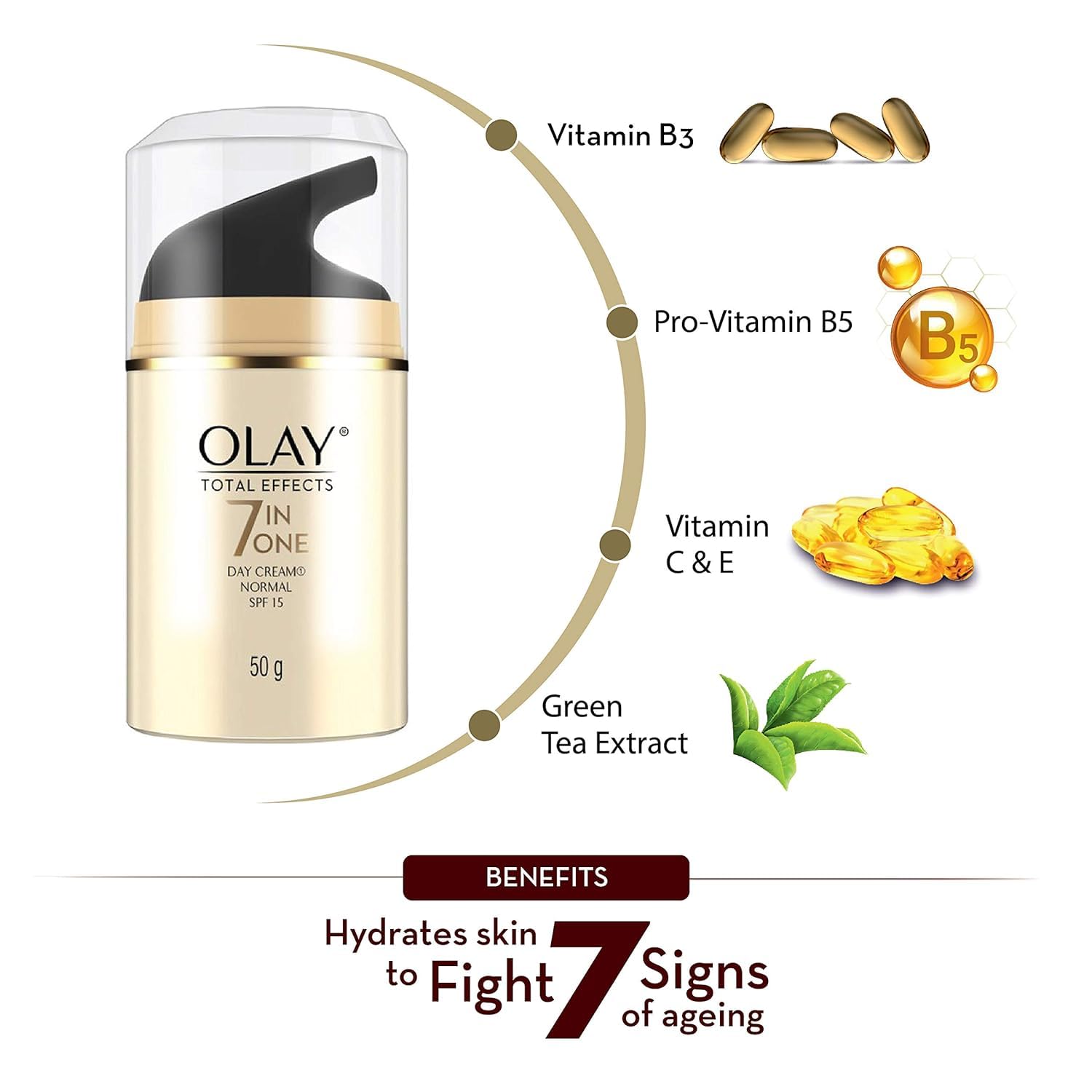 Foto 6 pulgar | Crema De Día Hidratante Olay Total Effects 7 En 1, Spf 15, 50 G - Venta Internacional.