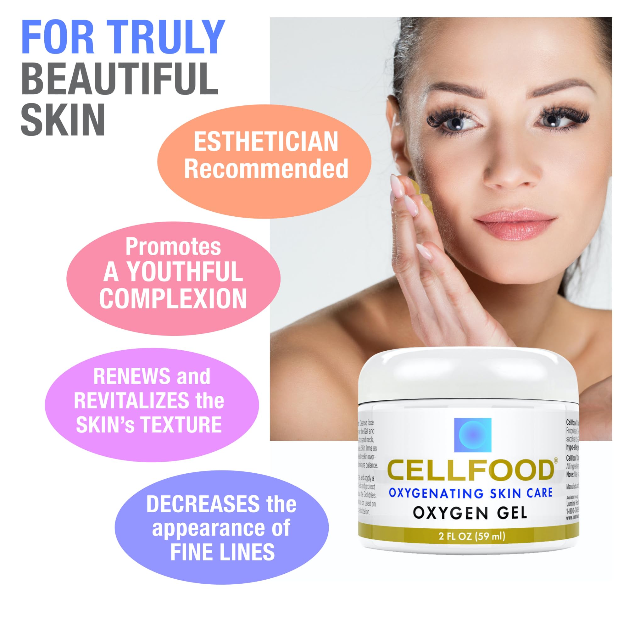 Foto 5 pulgar | Gel De Oxígeno Cellfood Rico En Nutrientes, 60 Ml, Con Aloe Vera Y Lavanda - Venta Internacional.