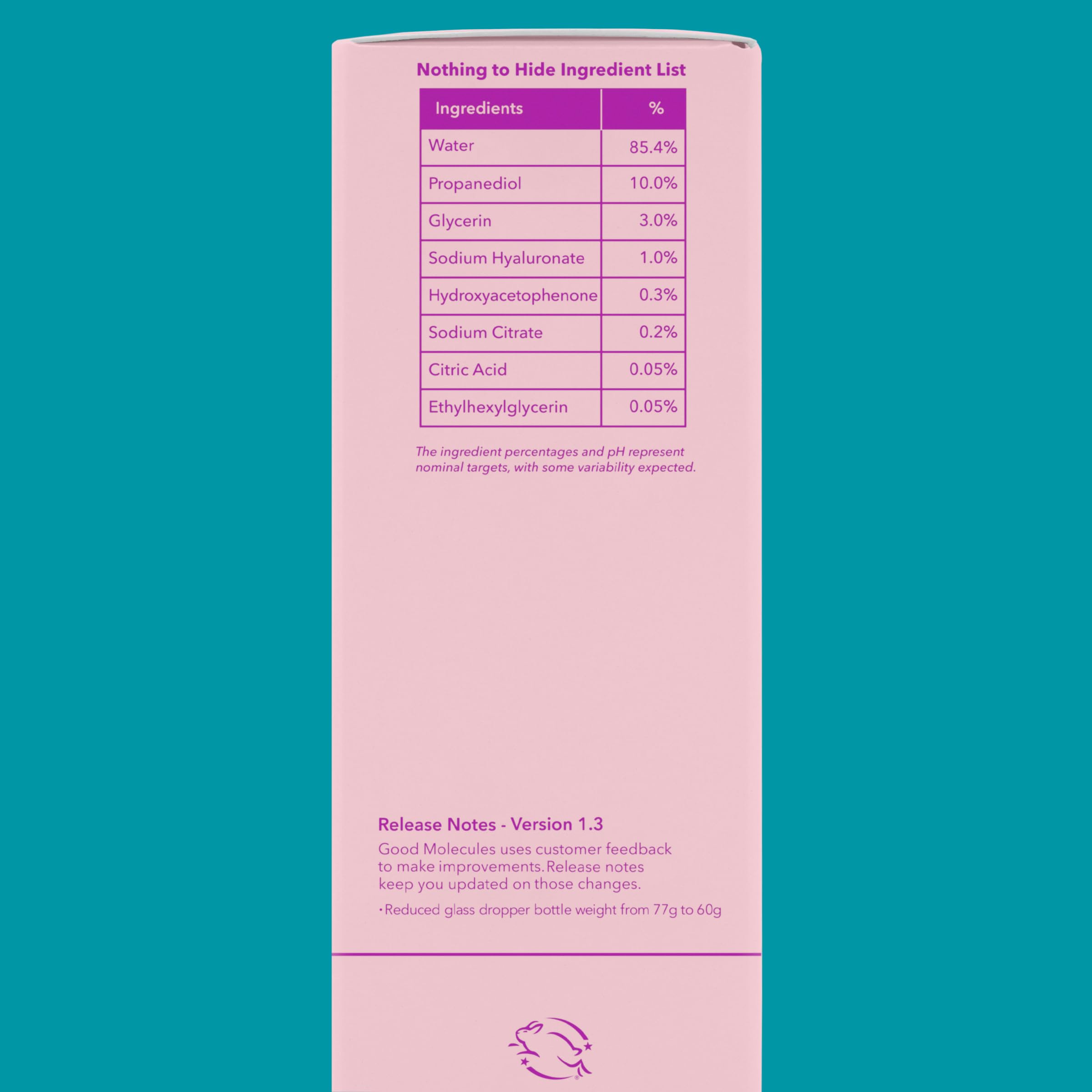 Foto 3 pulgar | Serum Good Molecules Ácido Hialurónico 1% Ha 30 Ml - Venta Internacional.