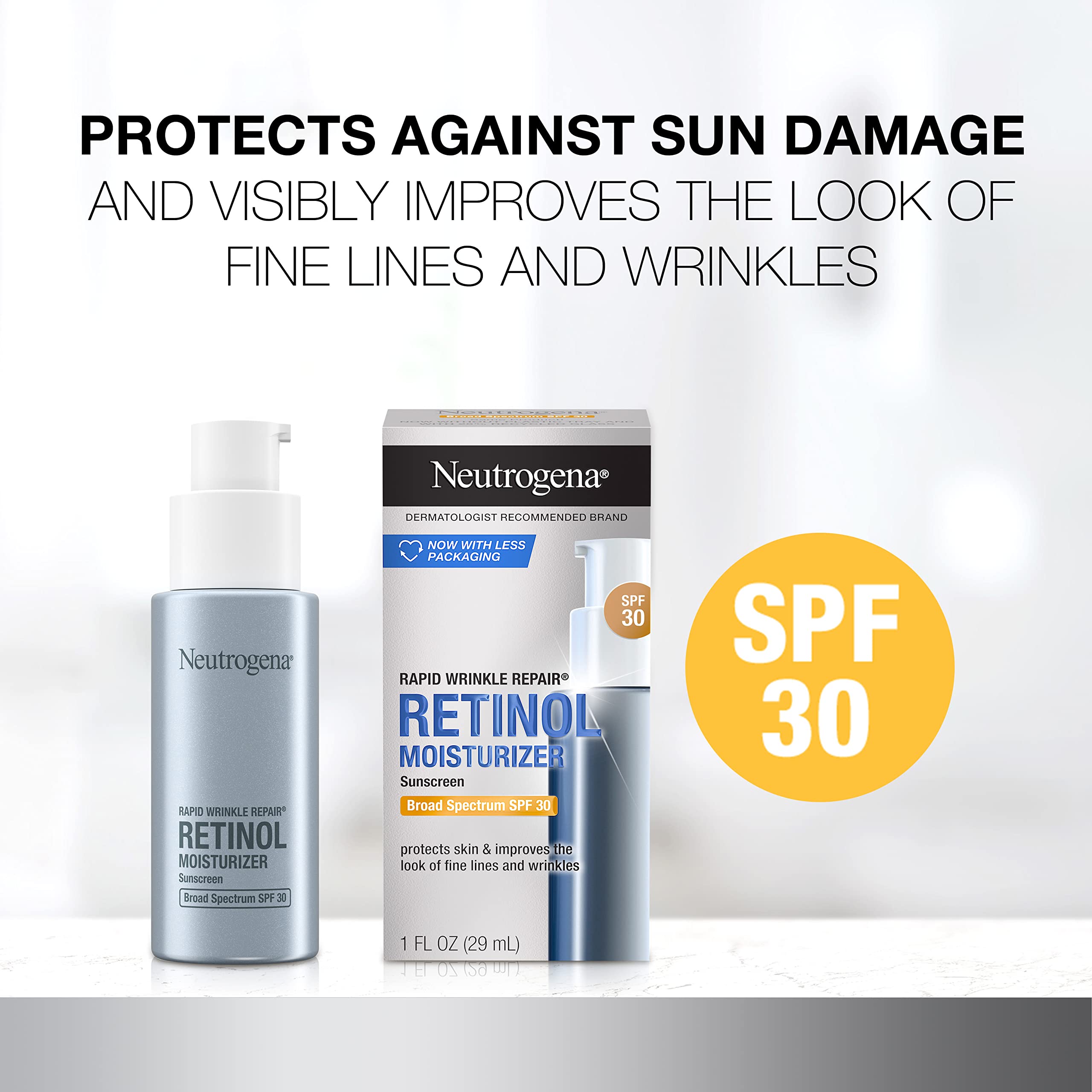 Foto 3 pulgar | Crema Hidratante Neutrogena Rapid Wrinkle Repair Retinol Spf30 30 30 Ml - Venta Internacional.