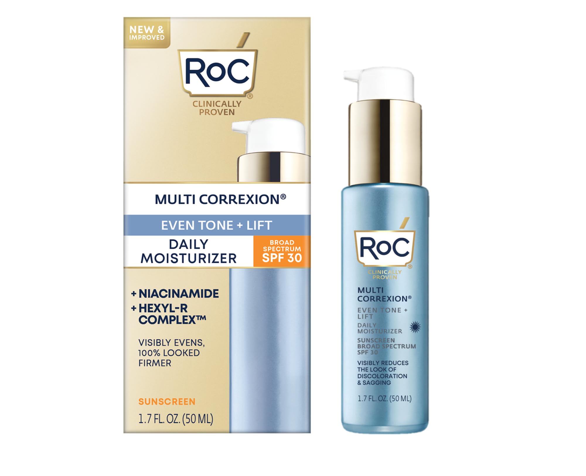 Crema Hidratante Roc Multi Correxion 5 En 1 Antienvejecimiento Spf30 50 Ml - Venta Internacional.