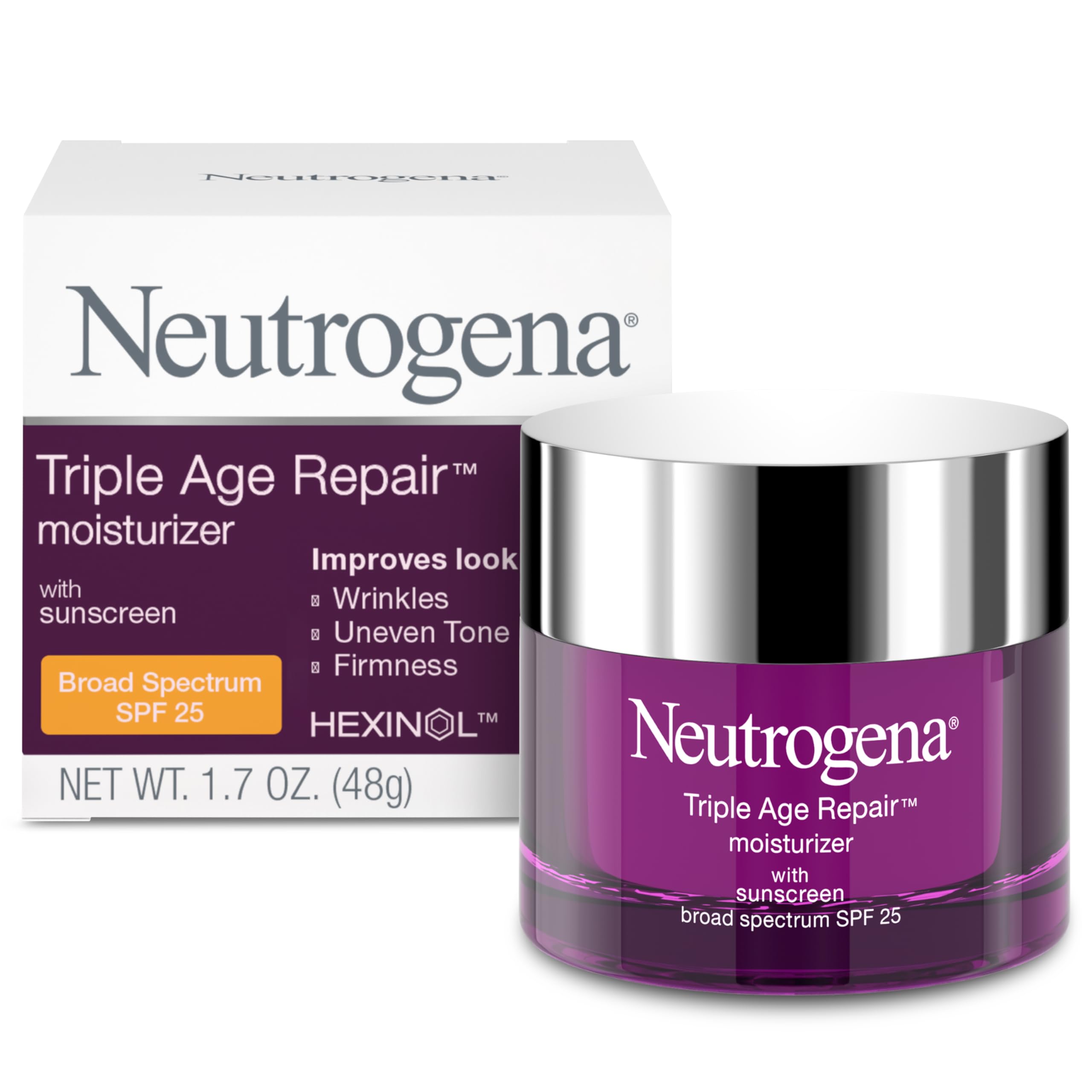 Foto 2 pulgar | Crema Hidratante Neutrogena Triple Age Repair Spf 25 50 Ml - Venta Internacional.