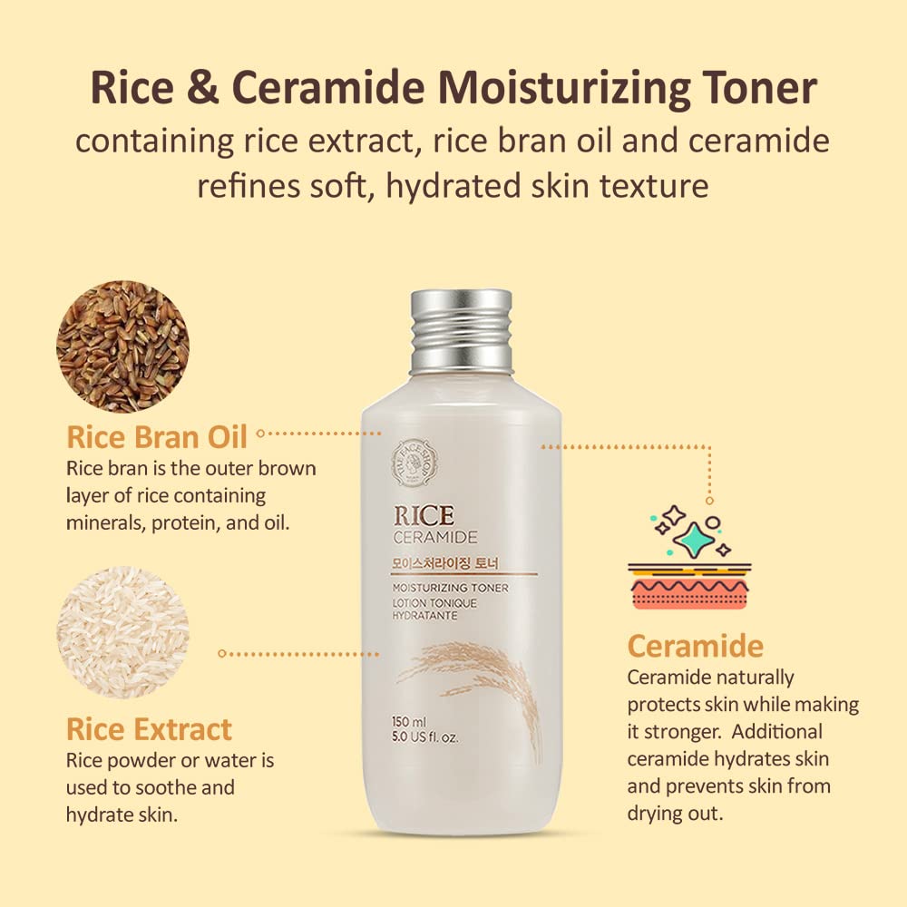 Foto 4 pulgar | Tónico Hidratante The Face Shop Rice Ceramide Con Extractos De Arroz - Venta Internacional.