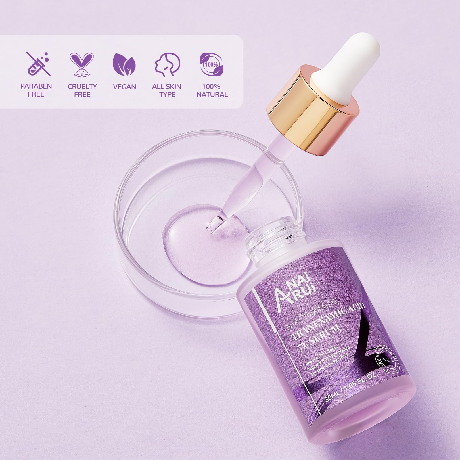 Foto 7 pulgar | Sérum Anai Rui 5% De Ácido Tranexámico Con Niacinamida, Ácido Kójico - Venta Internacional.