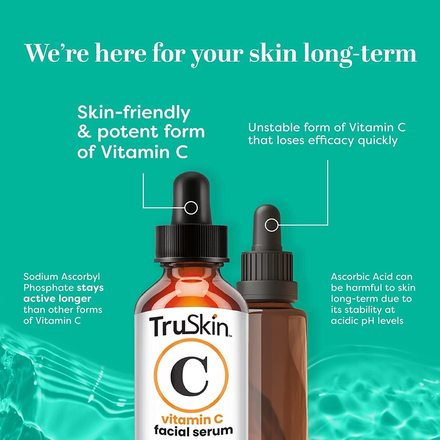 Foto 2 | Set Para El Cuidado De La Piel Truskin Face Serum Trio, Ácido Hialurónico, Vitamina C Y Retinol - Venta Internacional.