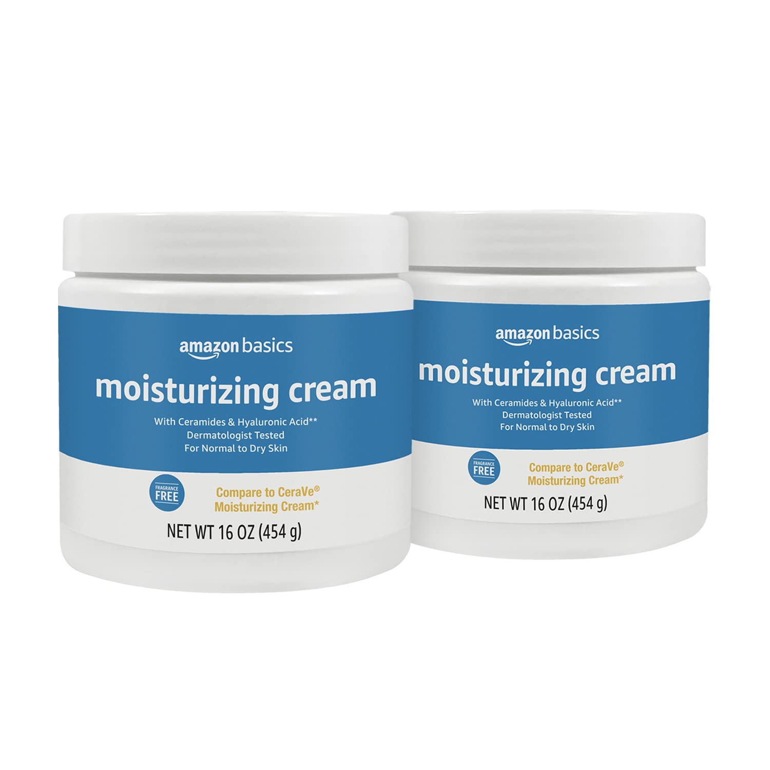 Crema Hidratante Amazon Basics Para Rostro Y Piel Seca, 480 Ml, Paquete De 2 - Venta Internacional.