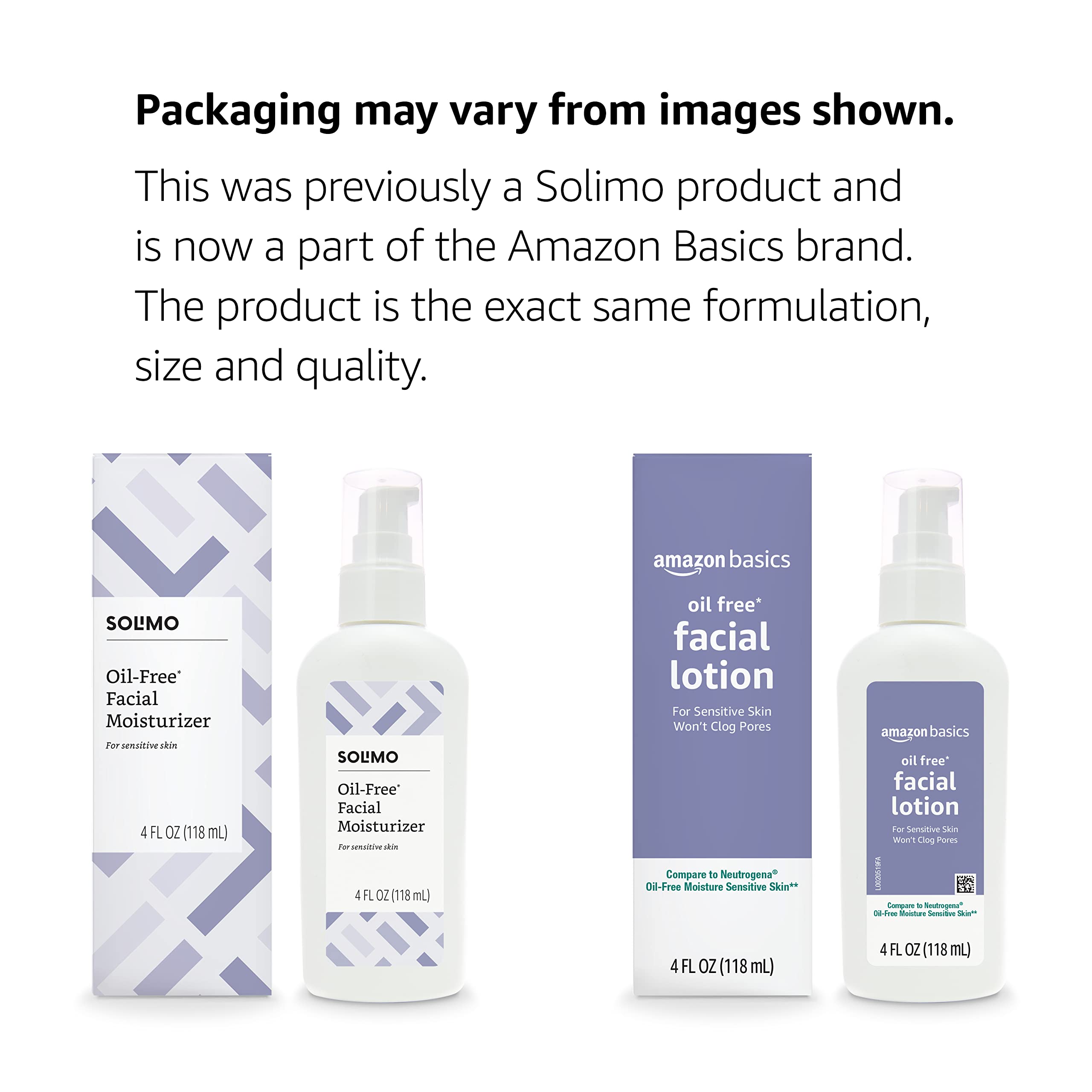 Foto 2 | Crema Hidratante Facial Amazon Basics Sin Aceite De 120 Ml (paquete De 3) - Venta Internacional.
