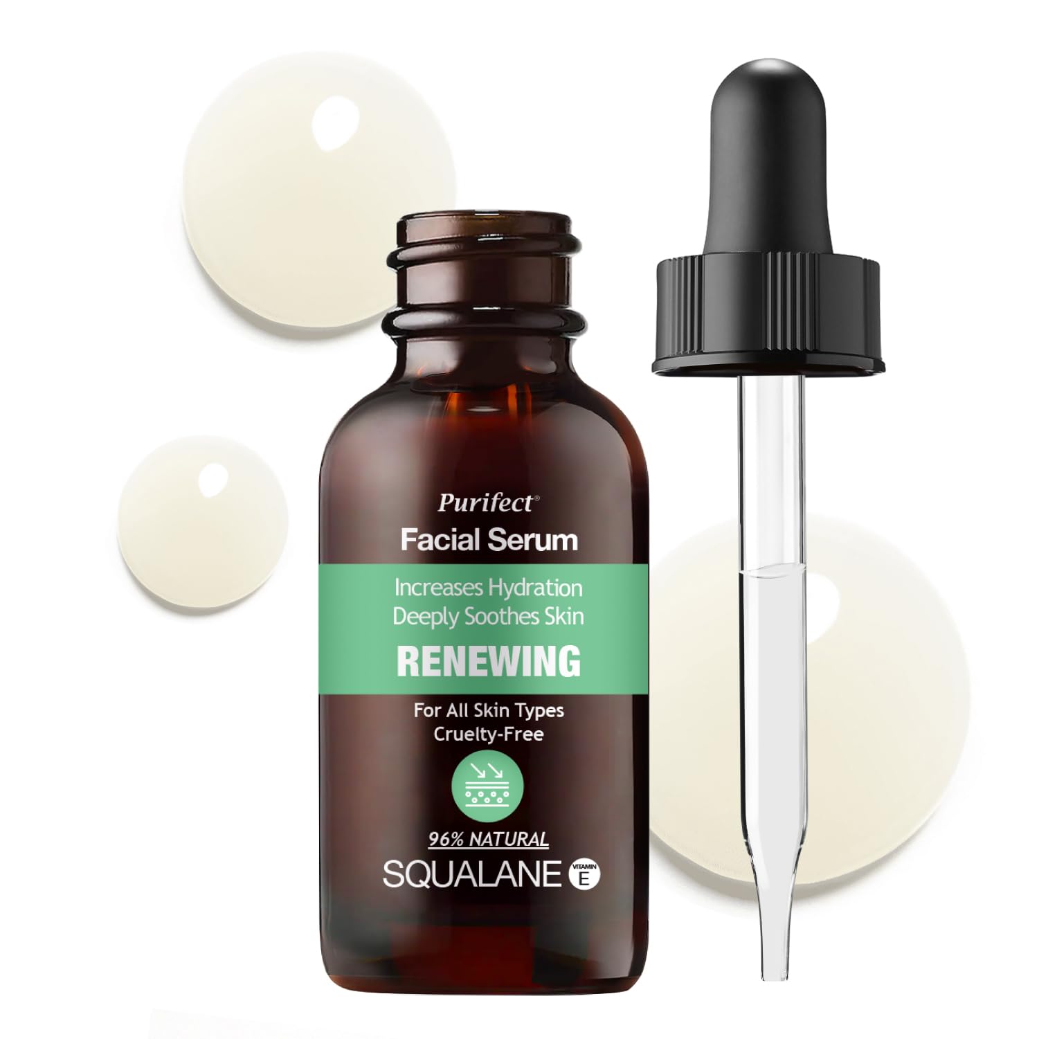 Sérum Facial Purifect 96% De Escualano Natural Con Vitamina E 30 Ml - Venta Internacional.