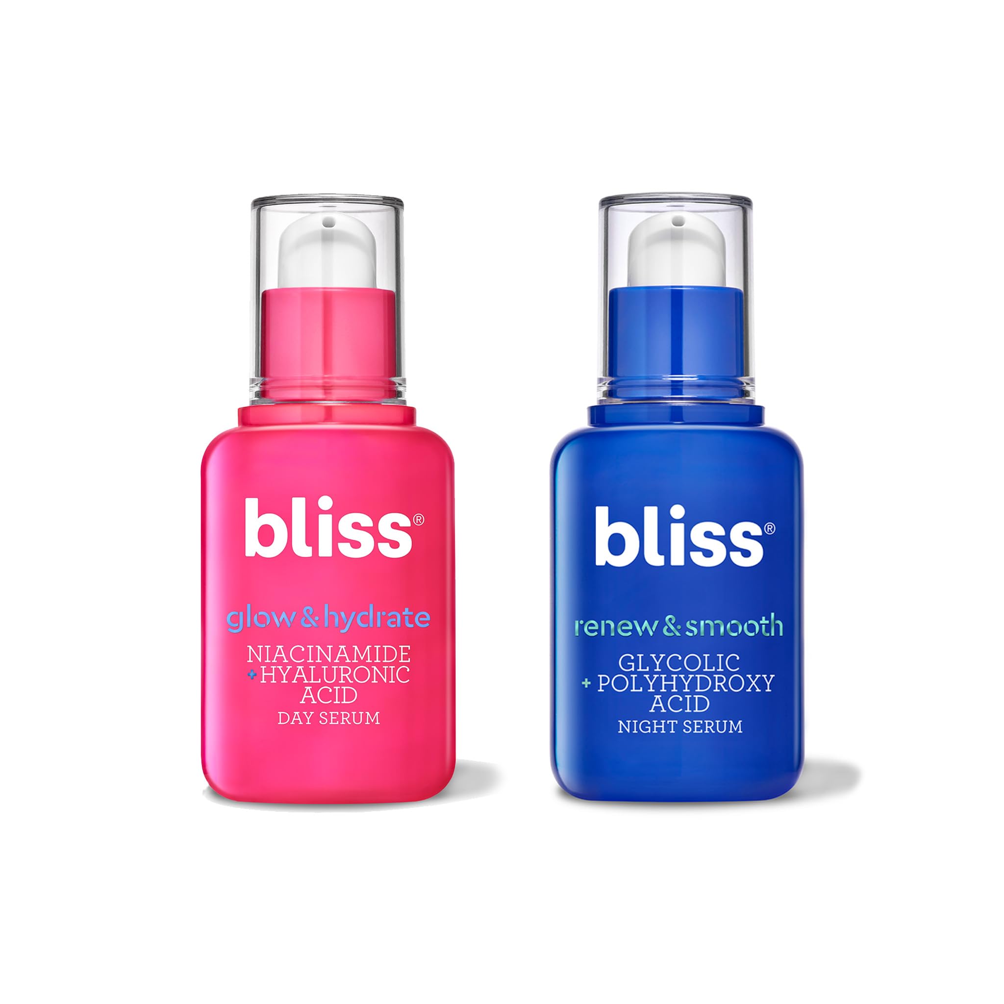 Set De Cuidado De La Piel Bliss Am+pm Serum Duo Glow & Hydrate + Renew - Venta Internacional.