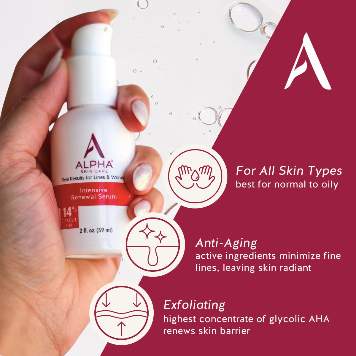Foto 3 pulgar | Serum Alpha Skin Care Renewal 14% Glicólico Aha, 60 Ml, Paquete Doble - Venta Internacional.
