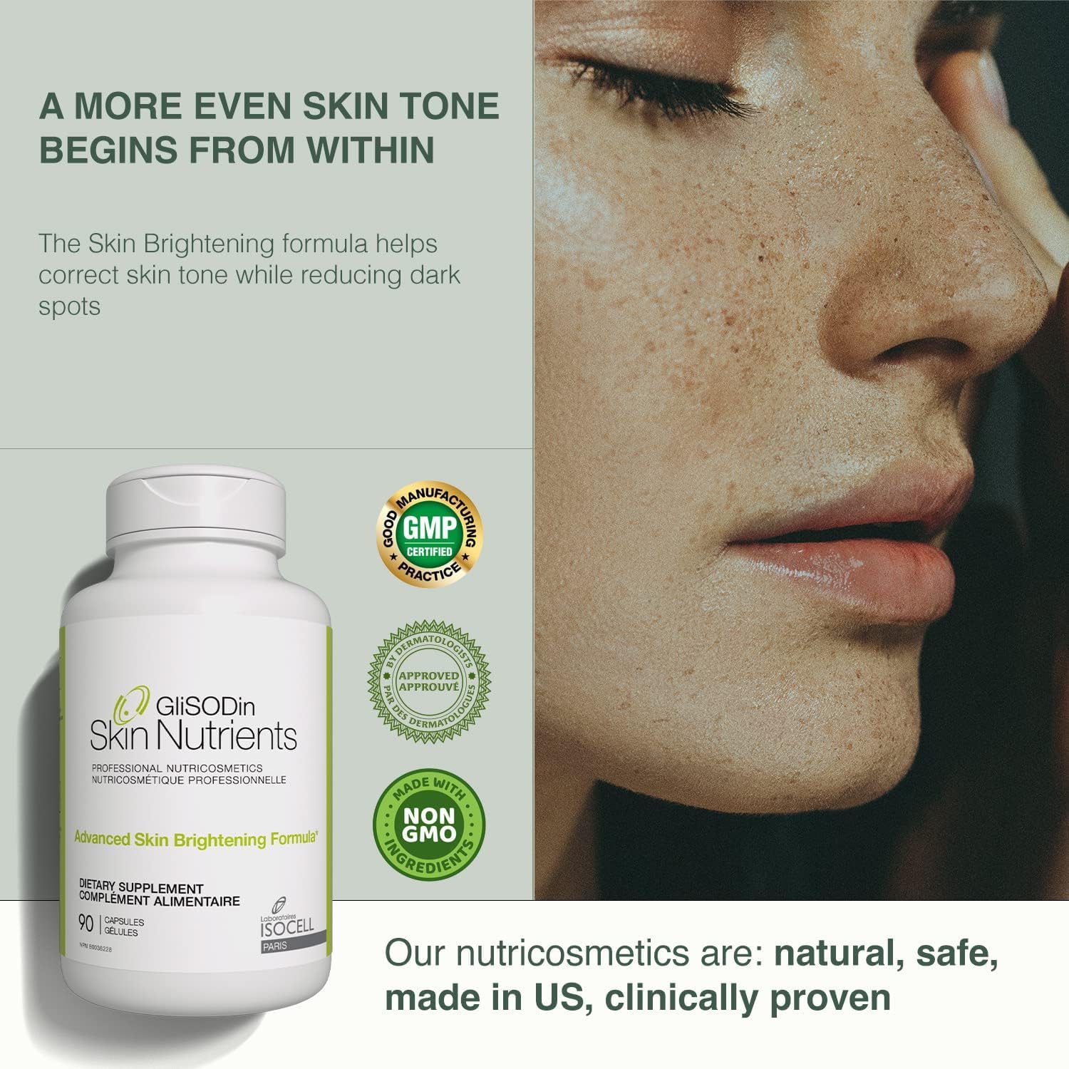 Foto 4 pulgar | Suplemento Glisodin Skin Nutrients Para Iluminar La Piel De Forma Avanzada - Venta Internacional.