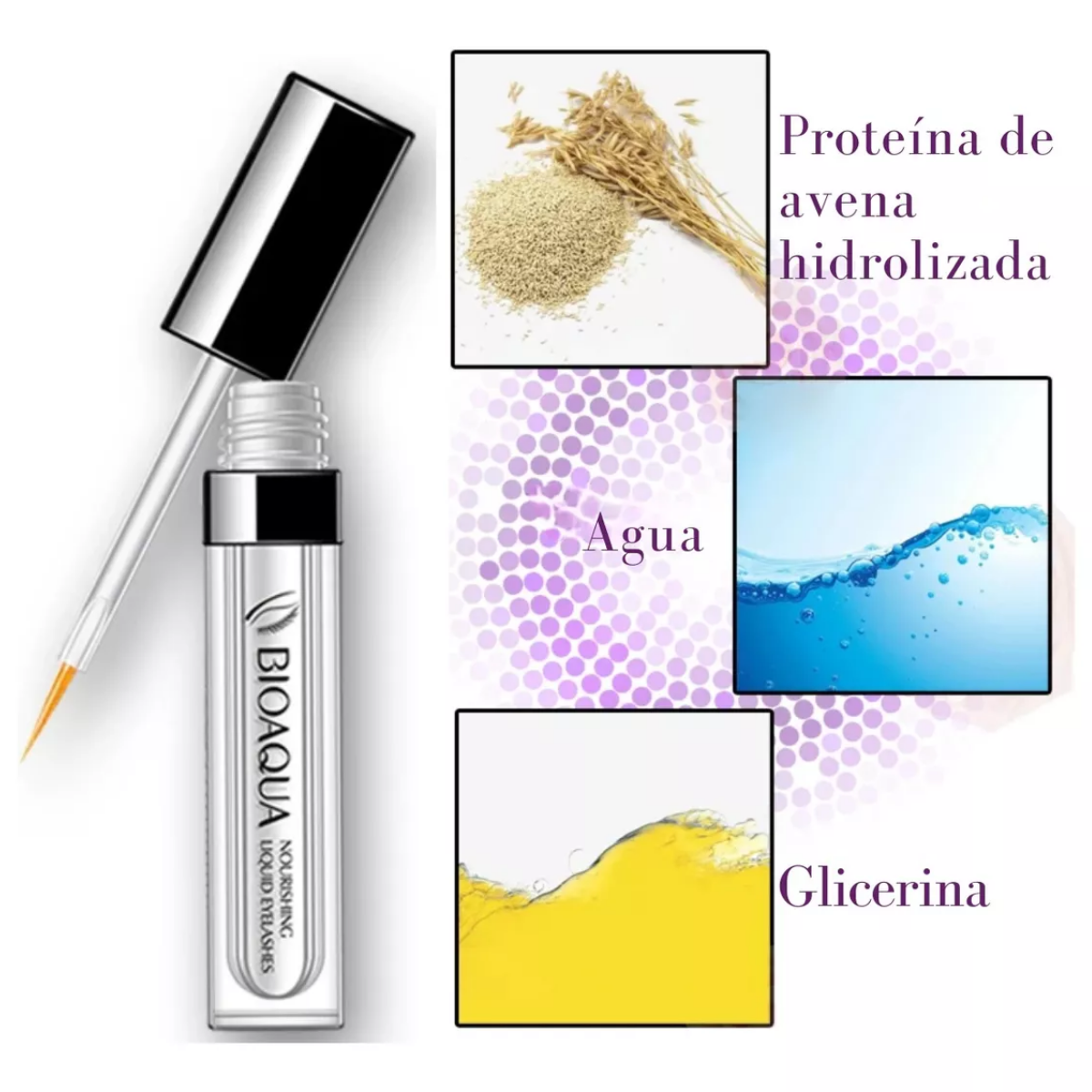 Foto 9 pulgar | Serum Alargador Fortalecedor Pestañas Bioaqua Crece 7ml