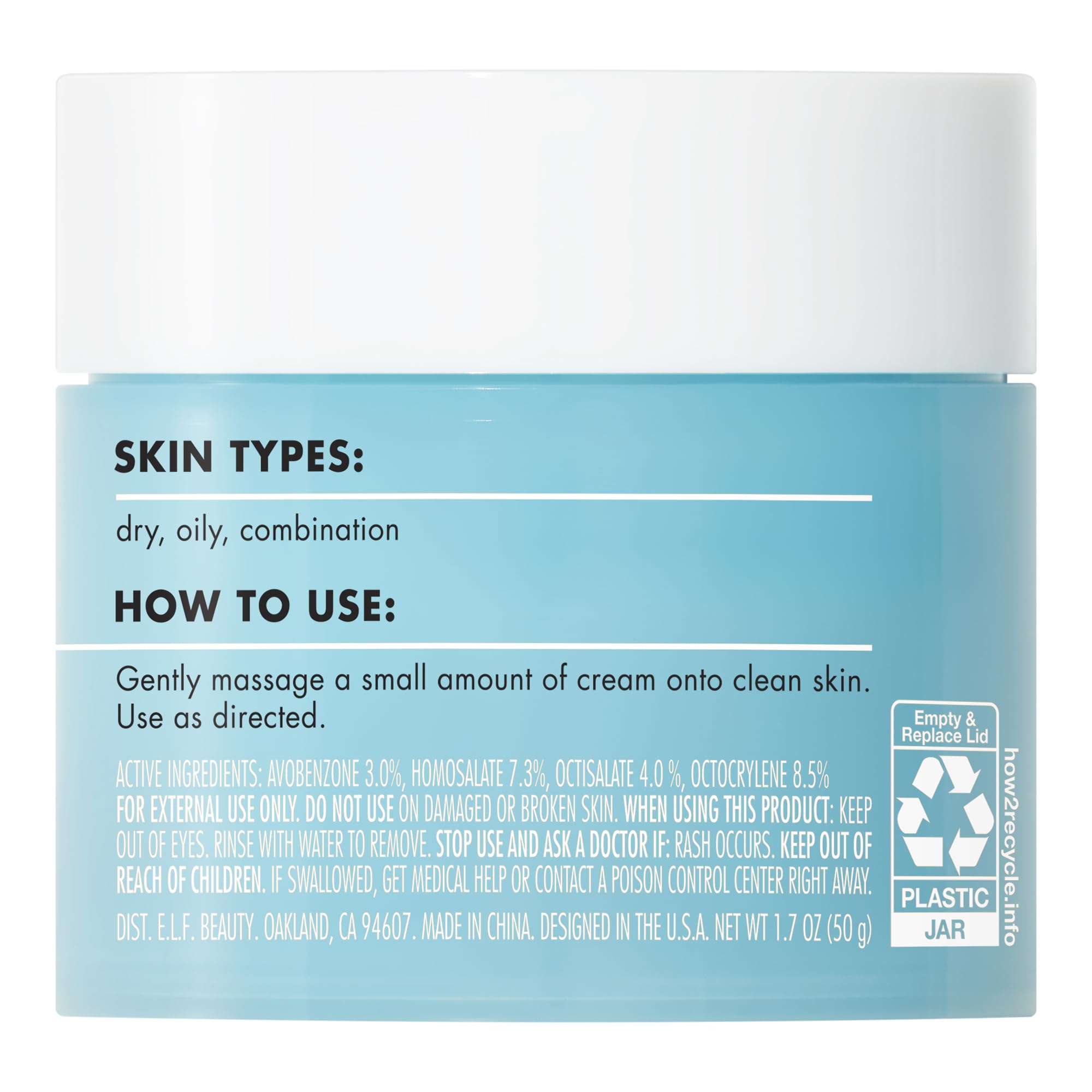 Foto 5 | Crema Facial E.l.f. Holy Hydration! Spf 30 De Amplio Espectro, 50 Ml - Venta Internacional.