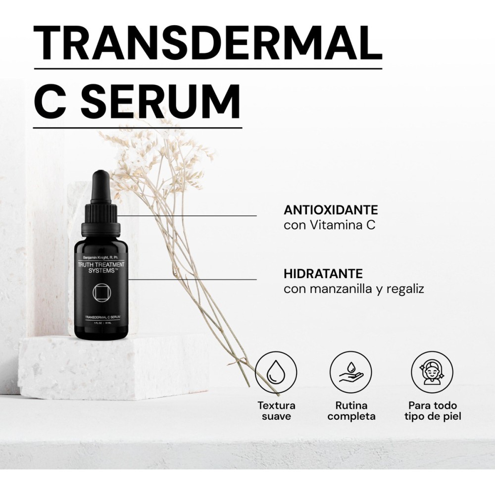 Foto 3 pulgar | Skincare Truth Transdermal C Serum Color Negro 30 Ml