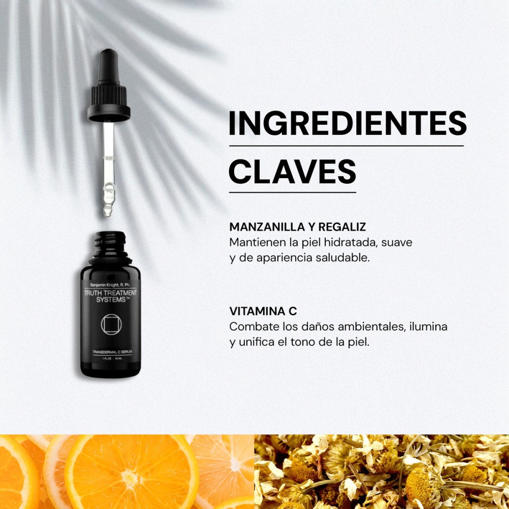 Foto 4 pulgar | Skincare Truth Transdermal C Serum Color Negro 30 Ml