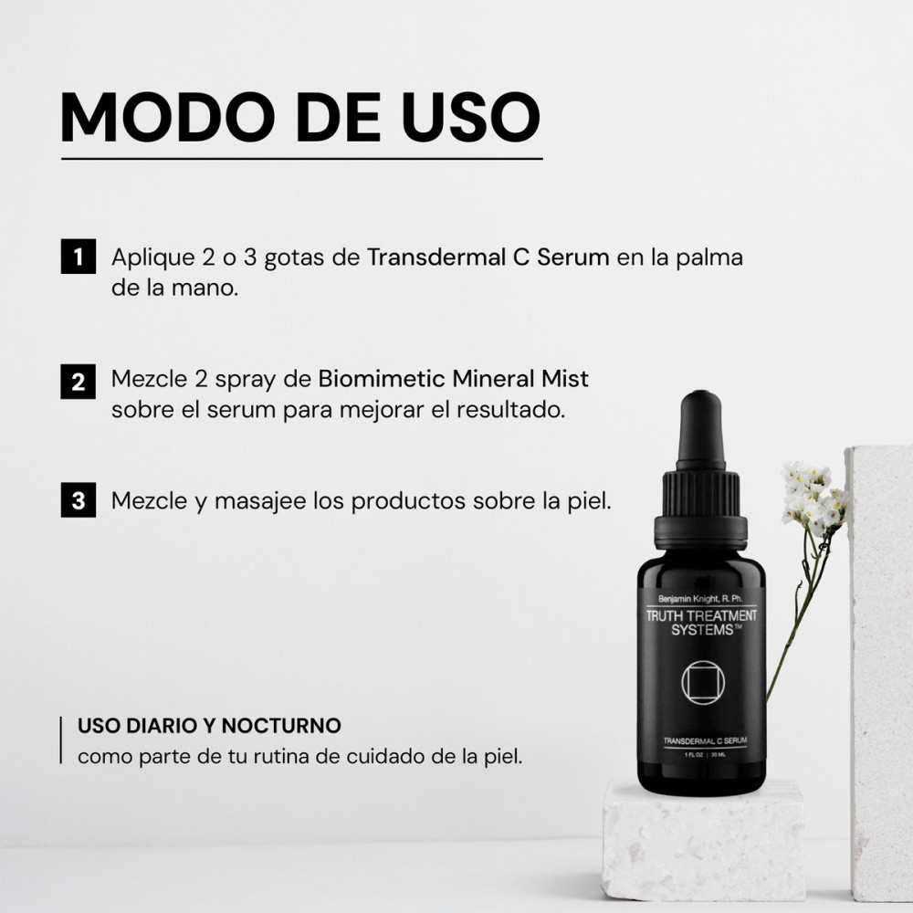 Foto 6 pulgar | Skincare Truth Transdermal C Serum Color Negro 30 Ml
