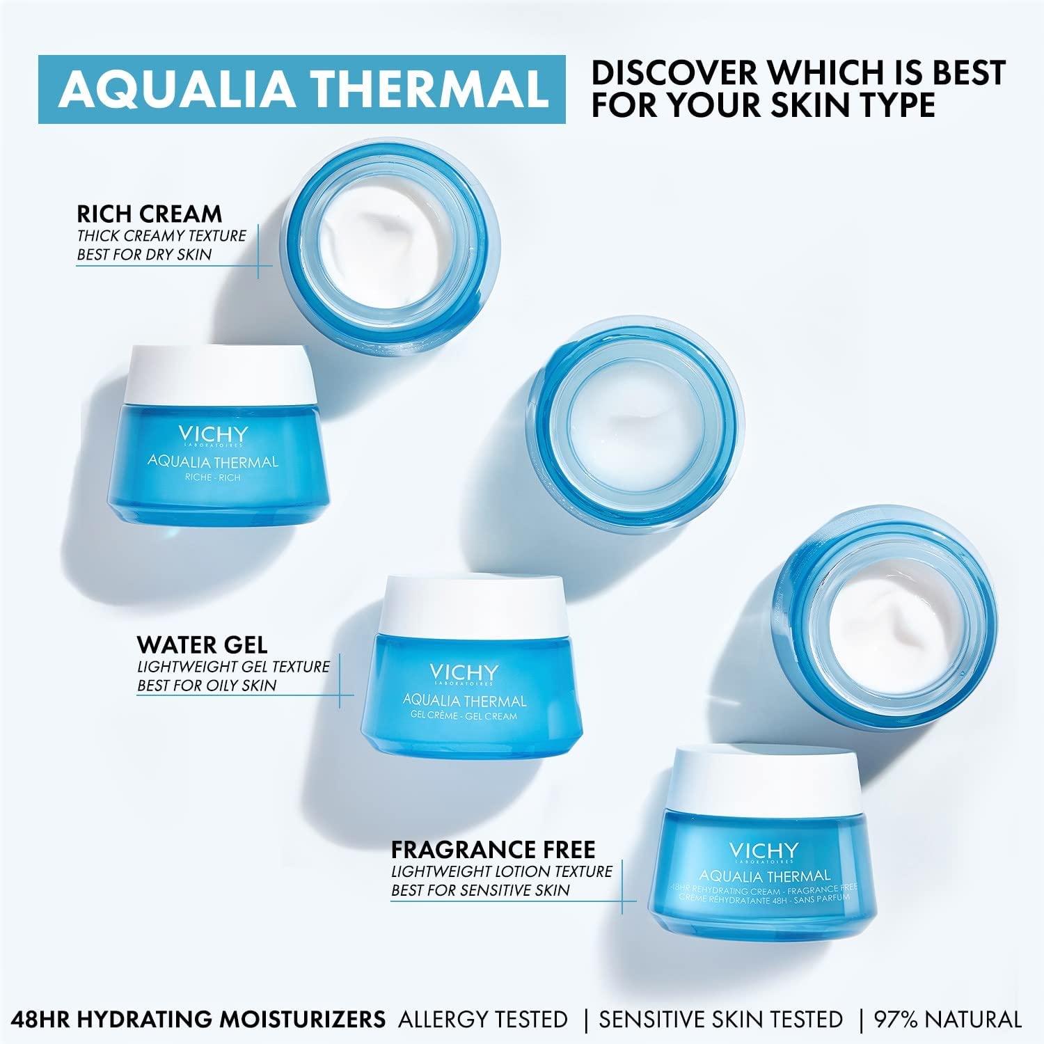 Foto 8 pulgar | Crema Facial Vichy Aqualia Thermal 48hr Rehidratante 50ml - Venta Internacional.