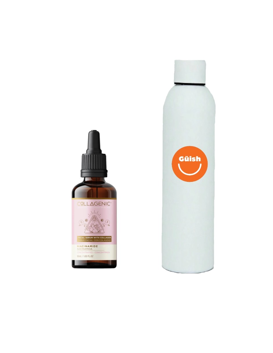 Serum Facial Niacinamida Y Colágeno + Termo De Agua De Regalo Güish