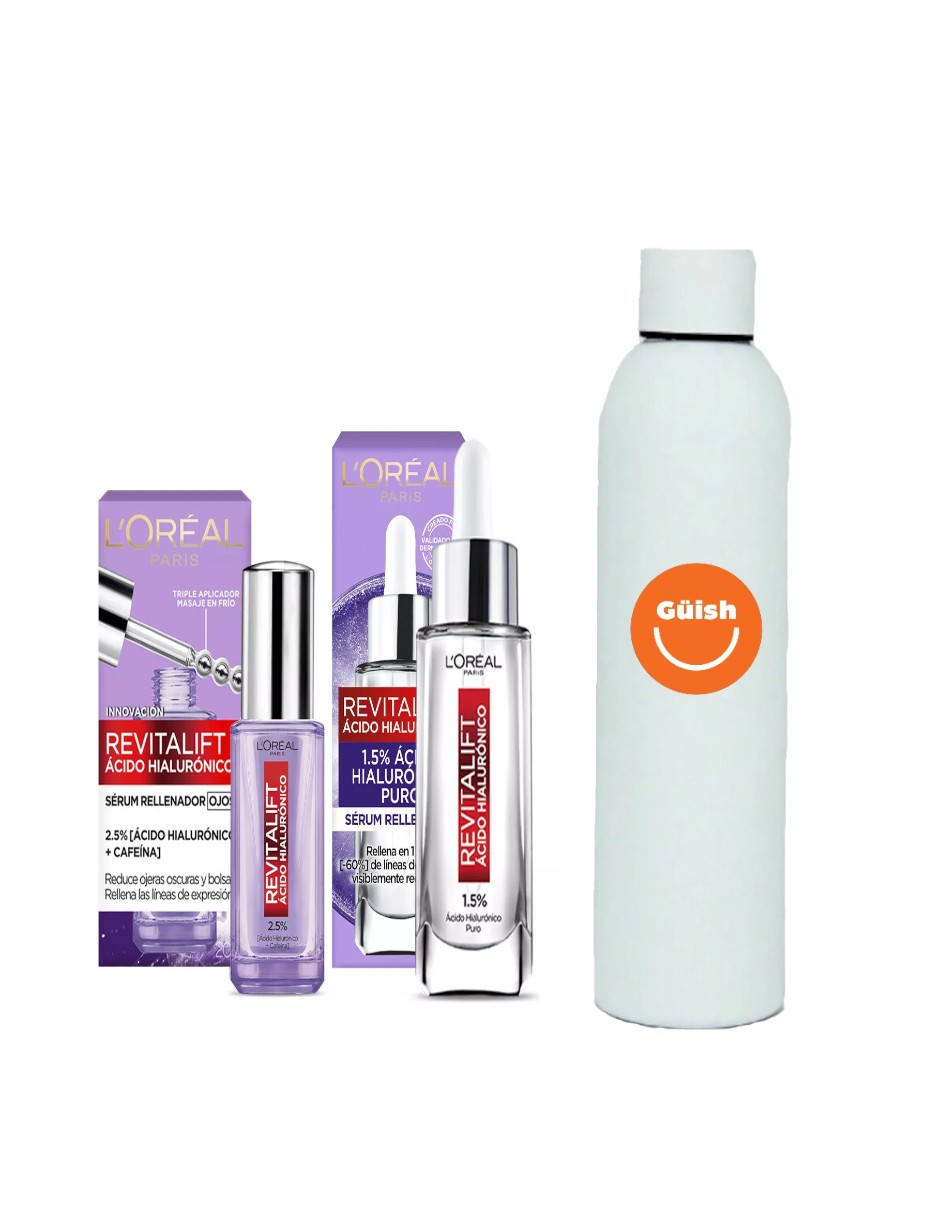 Kit L'oréal Paris Revitalift Ácido Hialurónico + Termo De Agua De Regalo Güish
